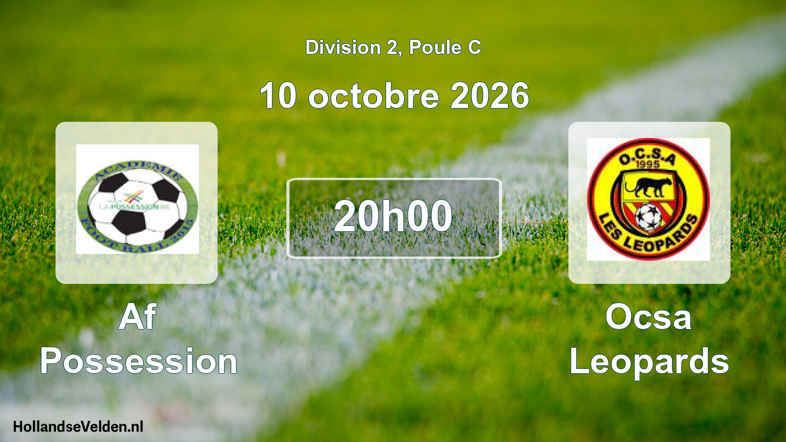 Geplande wedstrijd: Af Possession - Ocsa Leopards (10 oktober 2026)
