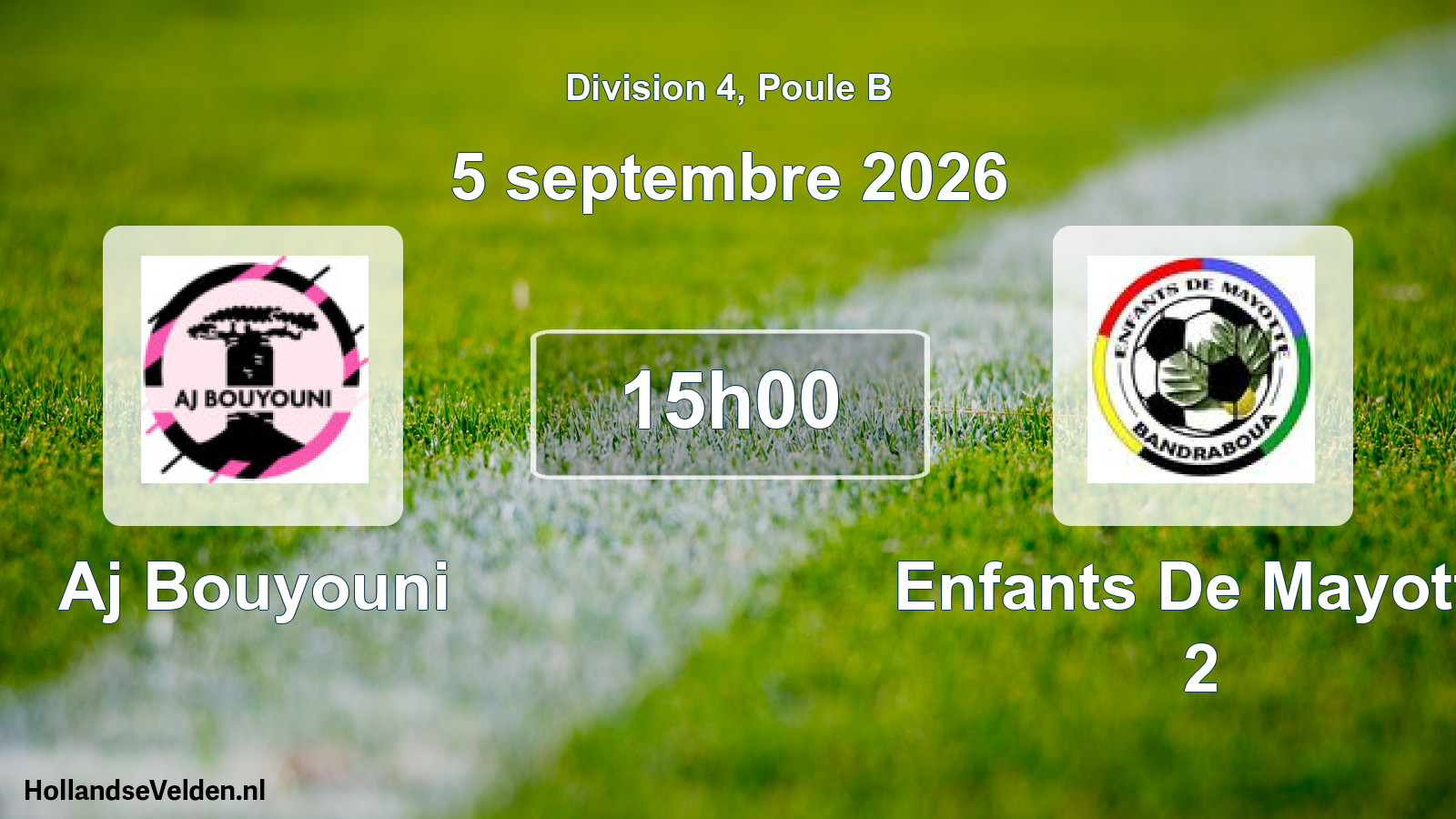 Match programmé: Aj Bouyouni - Enfants De Mayotte 2 (5 septembre 2026)
