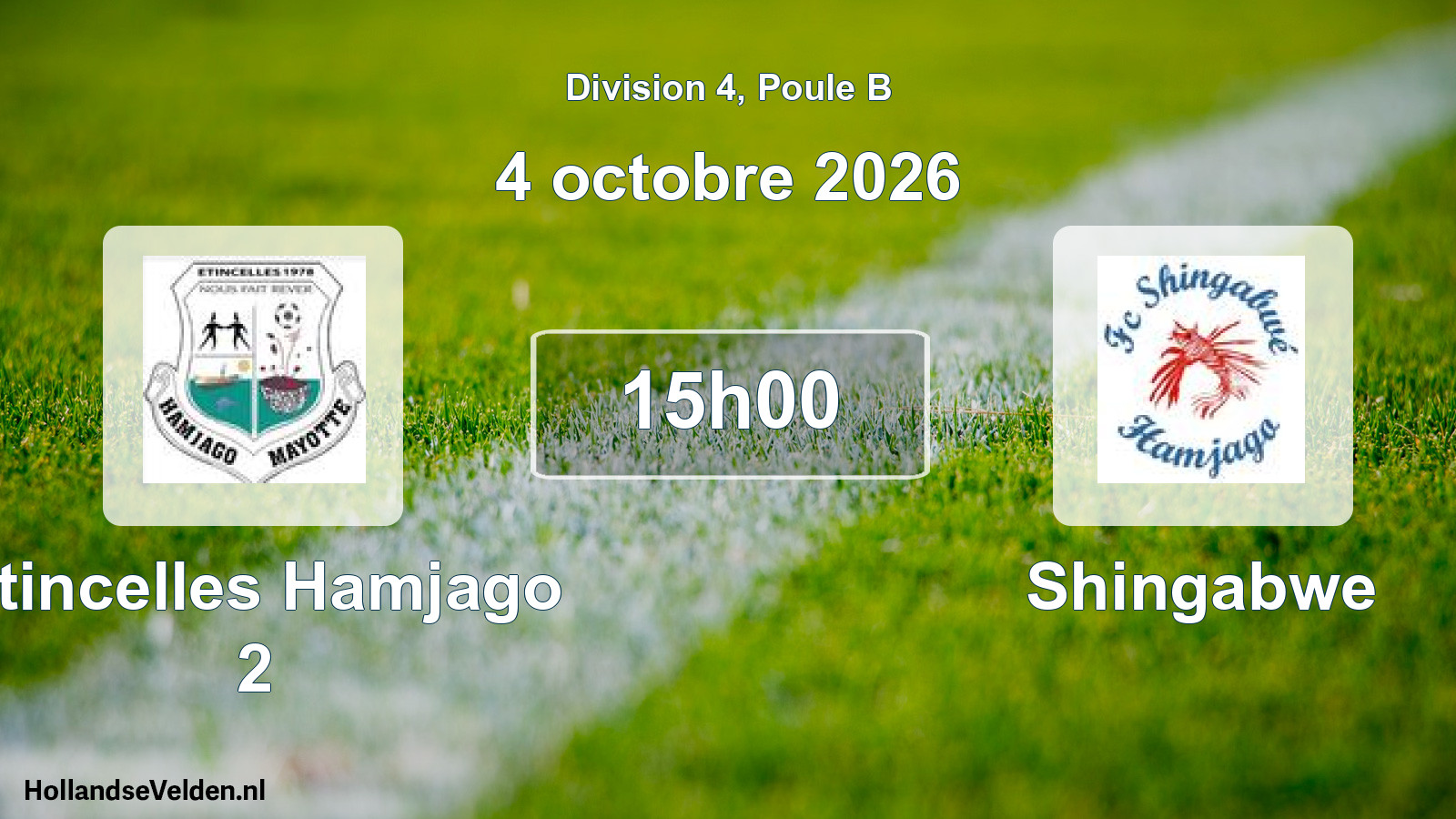 Scheduled Match: Etincelles Hamjago 2 - Shingabwe (4 October 2026)