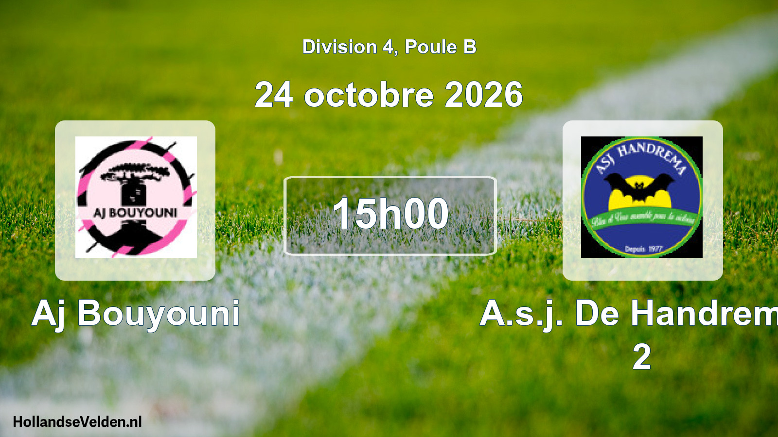 Match programmé: Aj Bouyouni - A.s.j. De Handrema 2 (24 octobre 2026)