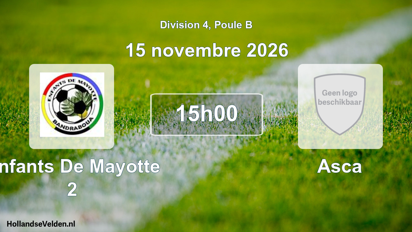 Scheduled Match: Enfants De Mayotte 2 - Asca (15 November 2026)