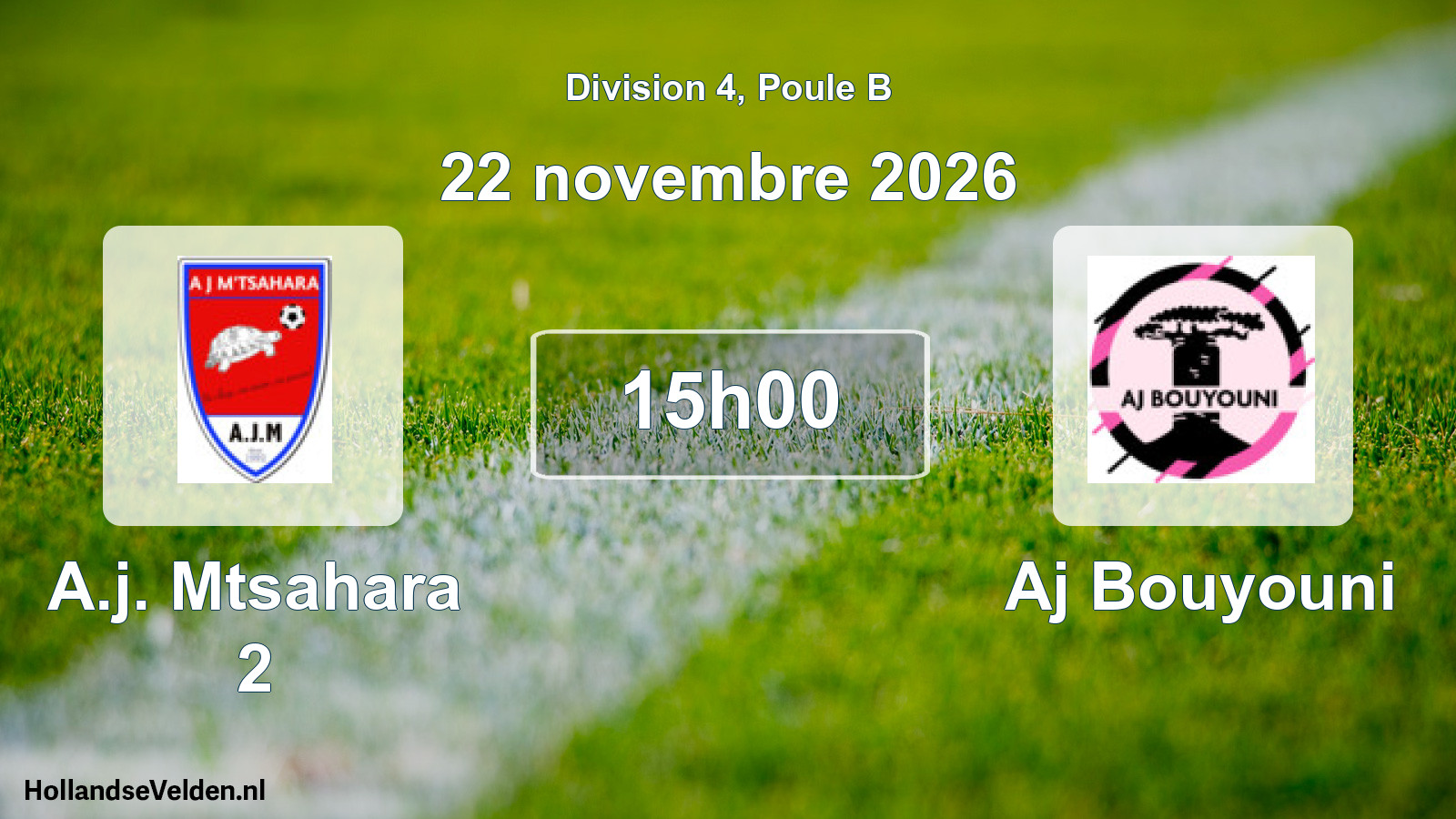 Geplande wedstrijd: A.j. Mtsahara 2 - Aj Bouyouni (22 november 2026)