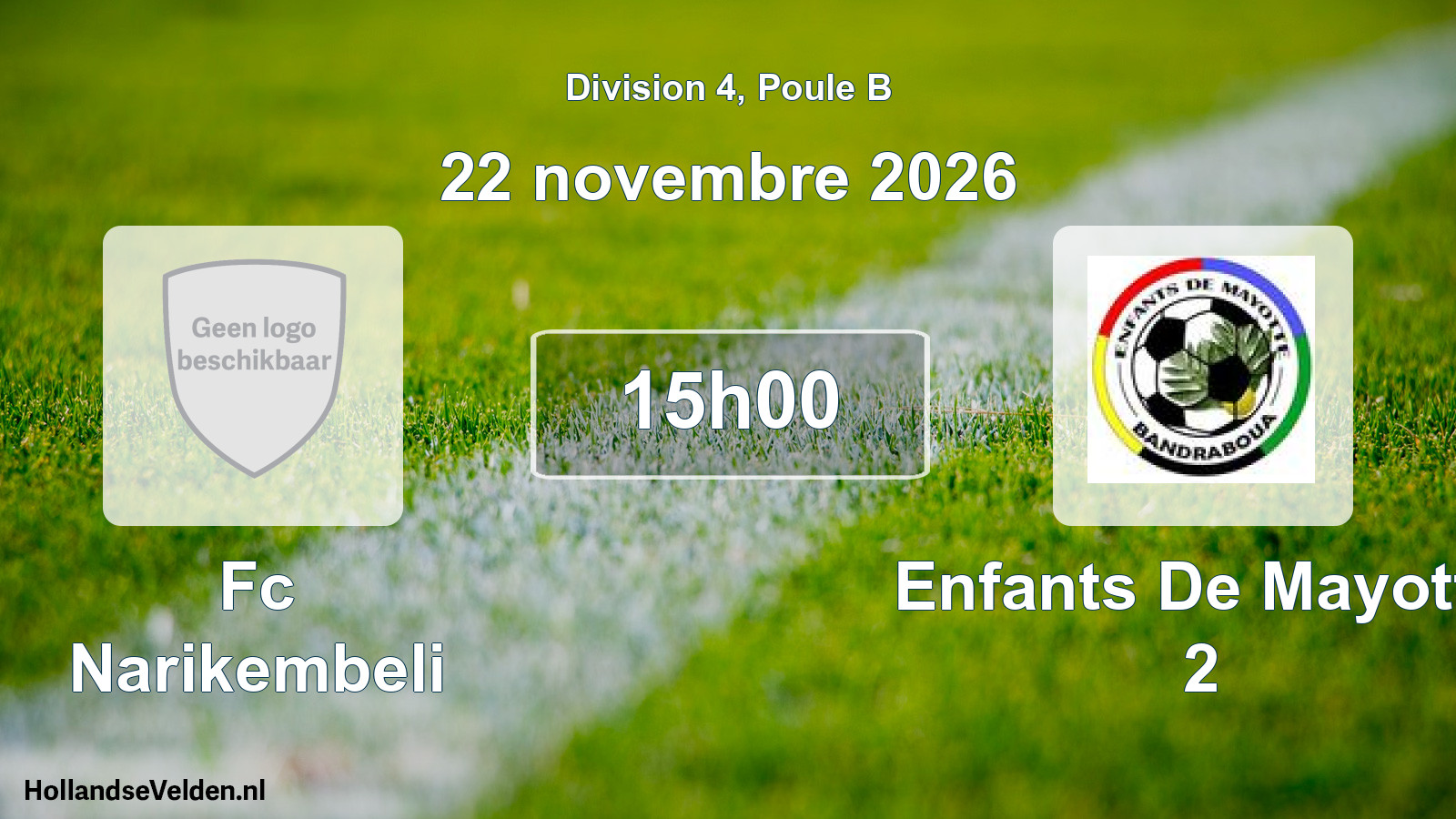 Match programmé: Fc Narikembeli - Enfants De Mayotte 2 (22 novembre 2026)