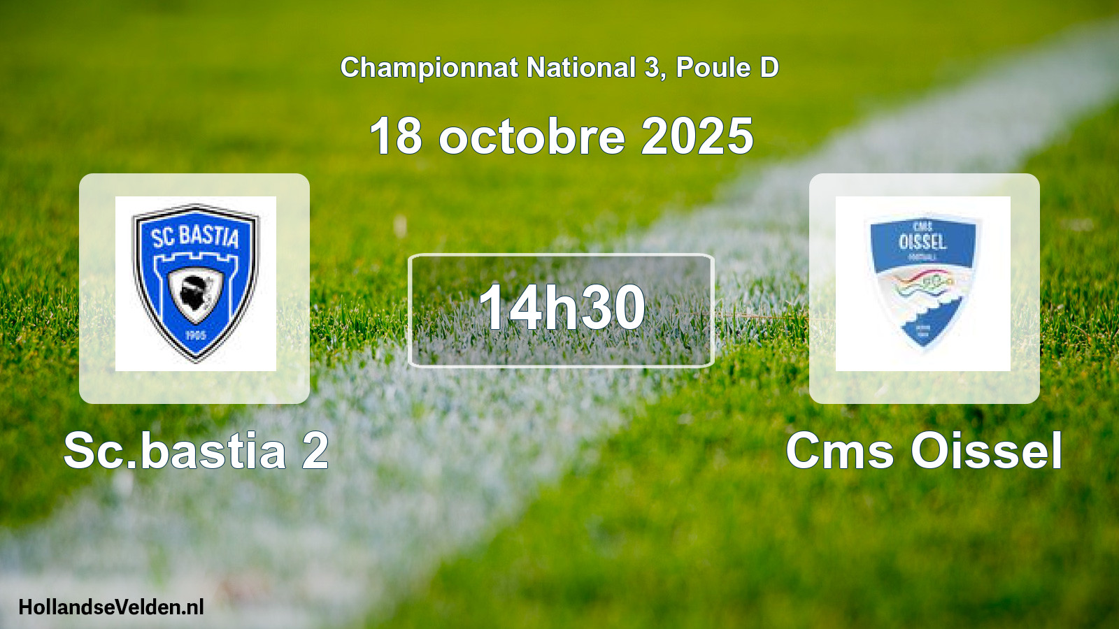 Scheduled Match: Sc.bastia 2 - Cms Oissel (18 October 2025)