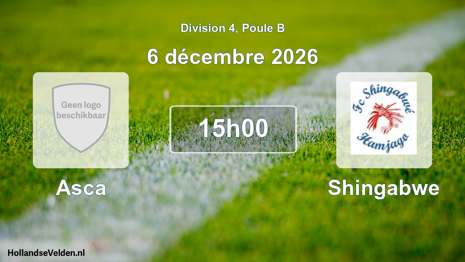 Match programmé: Asca - Shingabwe (6 décembre 2026)