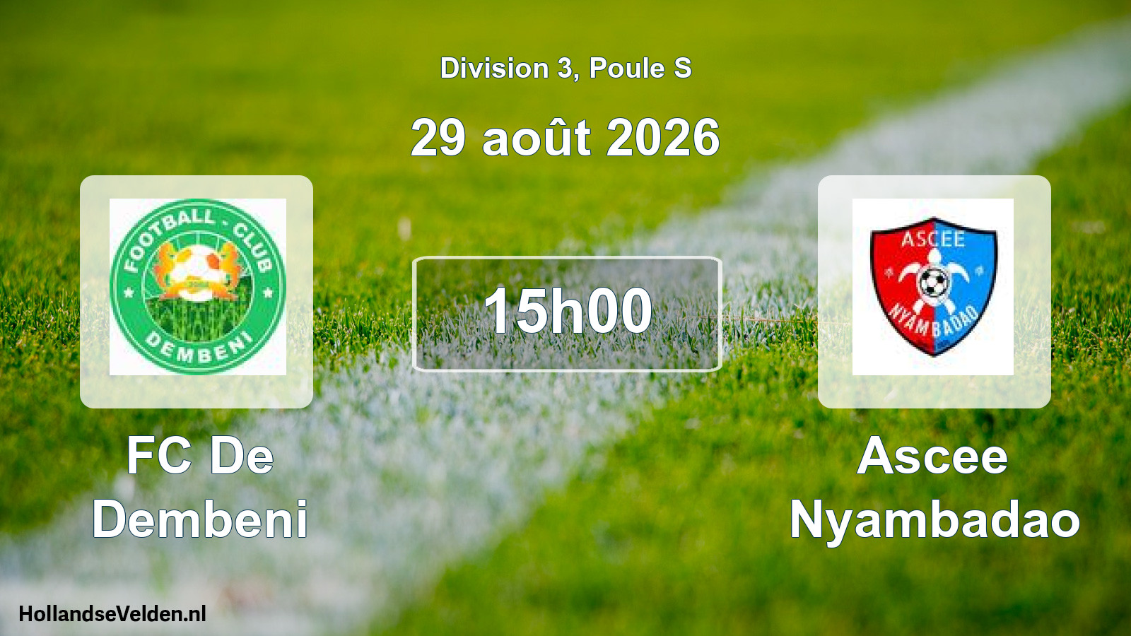 Match programmé: FC De Dembeni - Ascee Nyambadao (29 août 2026)