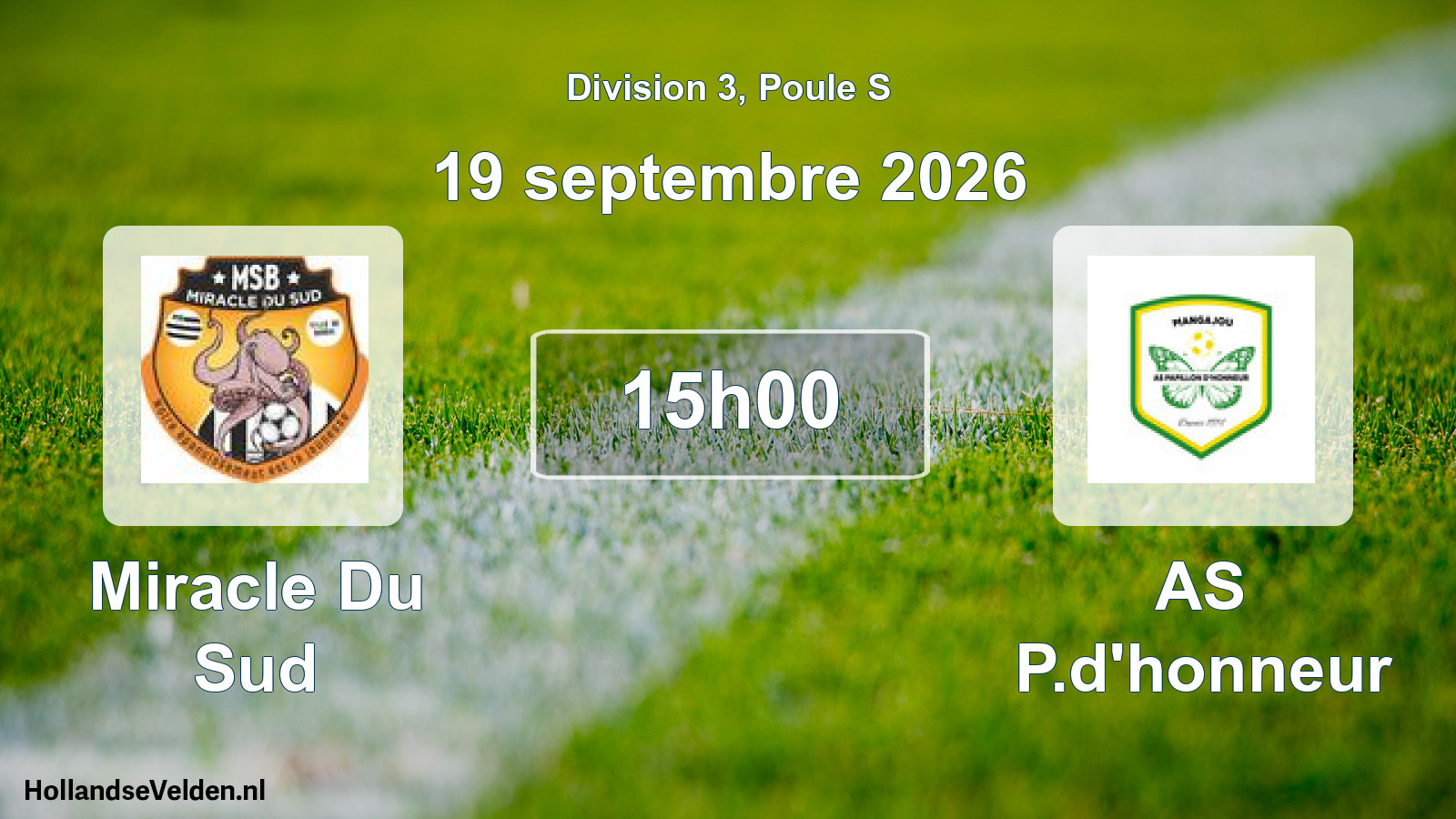 Scheduled Match: Miracle Du Sud - AS P.d'honneur (19 September 2026)