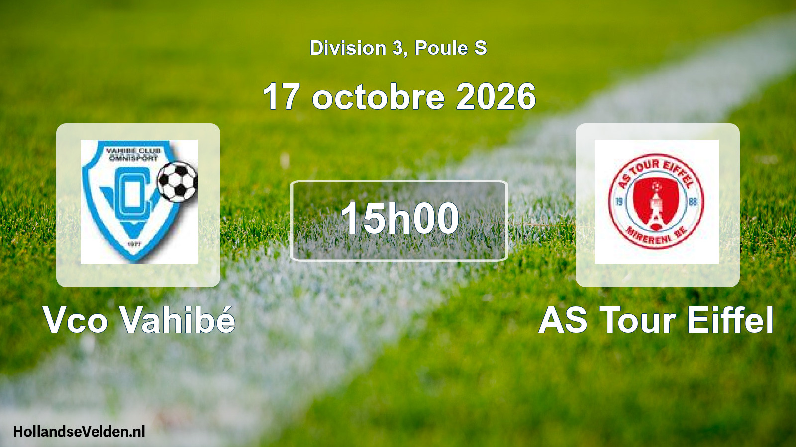 Match programmé: Vco Vahibé - AS Tour Eiffel (17 octobre 2026)