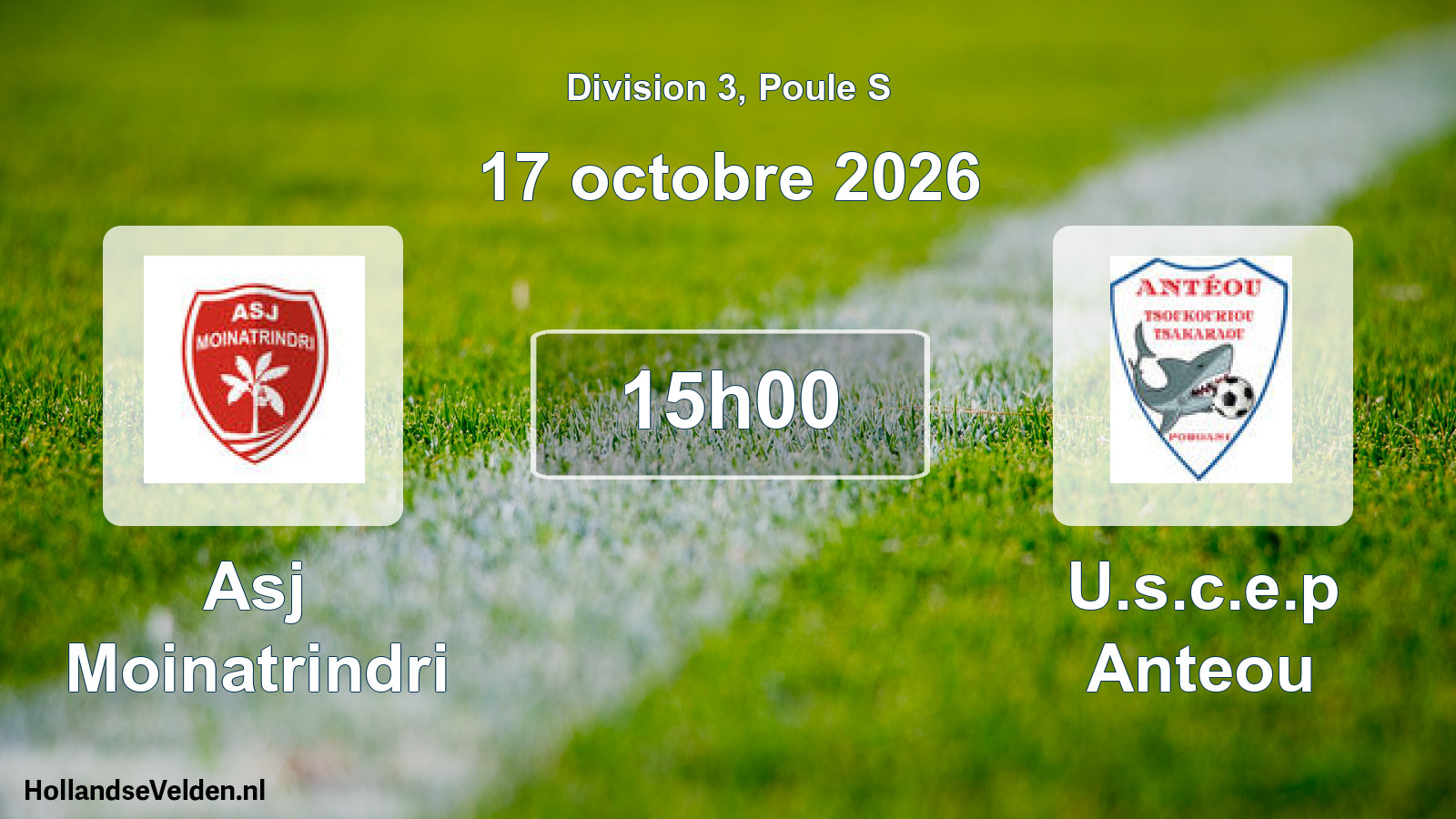 Match programmé: Asj Moinatrindri - U.s.c.e.p Anteou (17 octobre 2026)