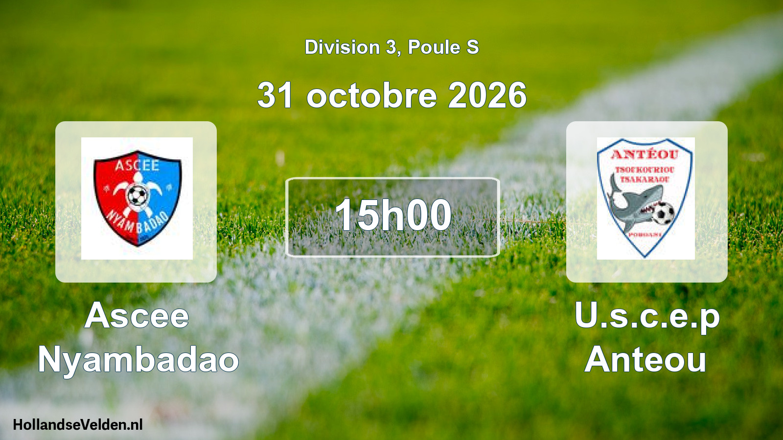 Match programmé: Ascee Nyambadao - U.s.c.e.p Anteou (31 octobre 2026)