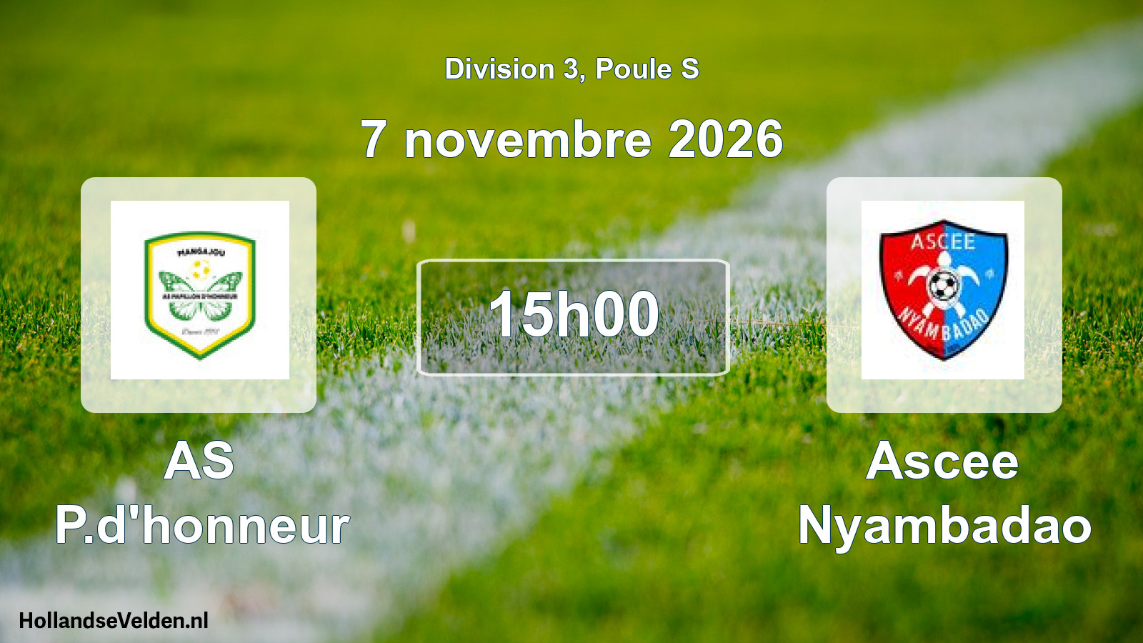 Match programmé: AS P.d'honneur - Ascee Nyambadao (7 novembre 2026)
