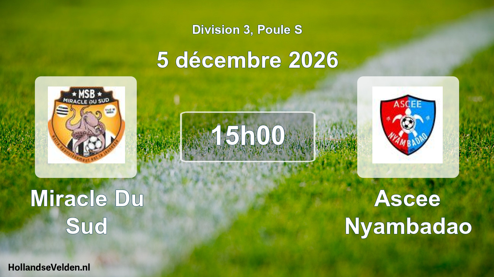Match programmé: Miracle Du Sud - Ascee Nyambadao (5 décembre 2026)