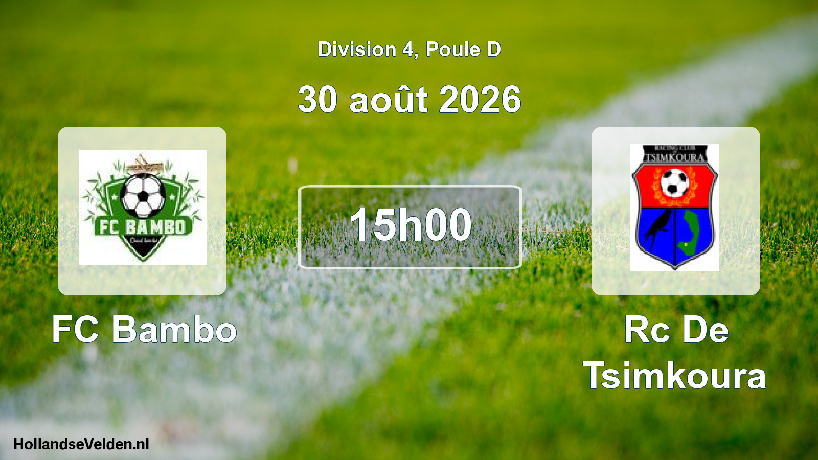 Match programmé: FC Bambo - Rc De Tsimkoura (30 août 2026)