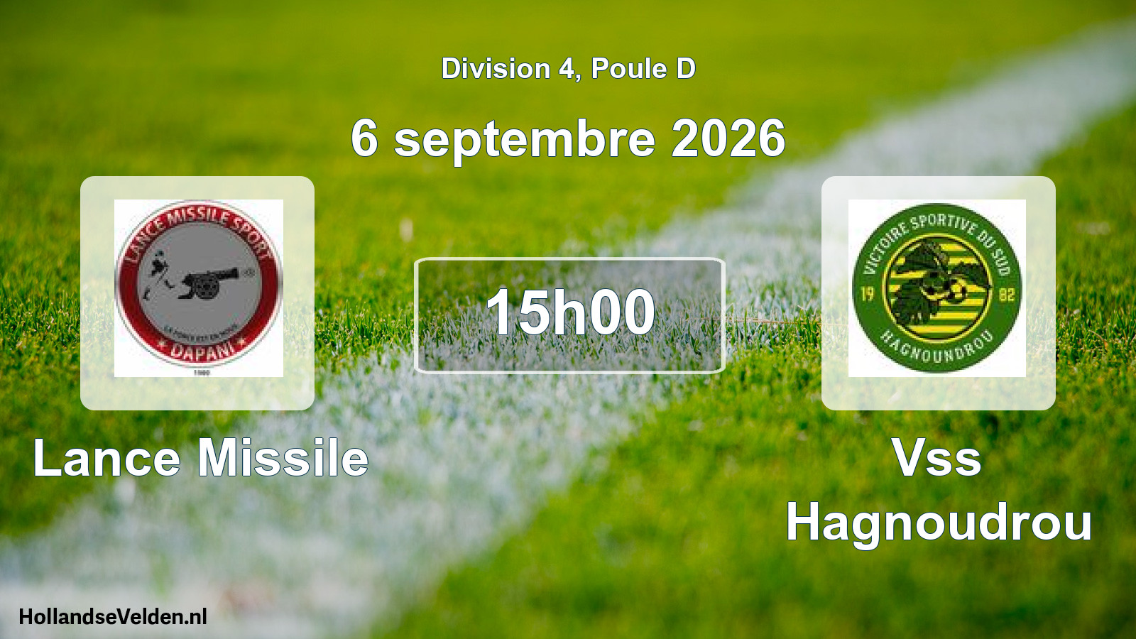 Match programmé: Lance Missile - Vss Hagnoudrou (6 septembre 2026)