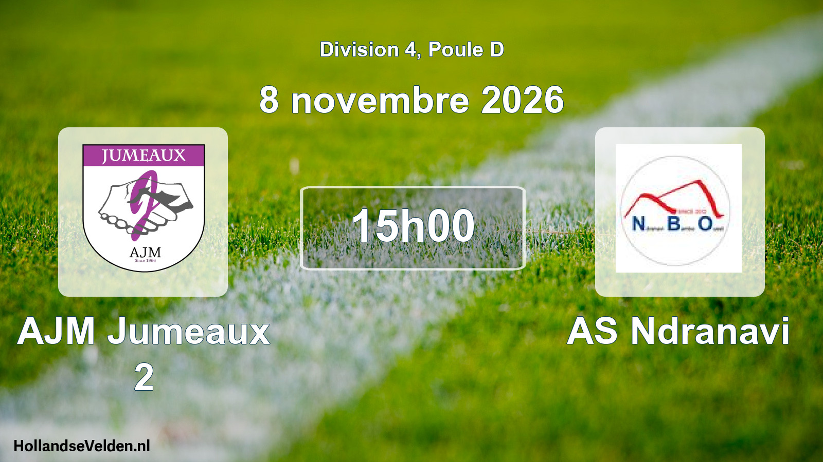 Match programmé: AJM Jumeaux 2 - AS Ndranavi (8 novembre 2026)