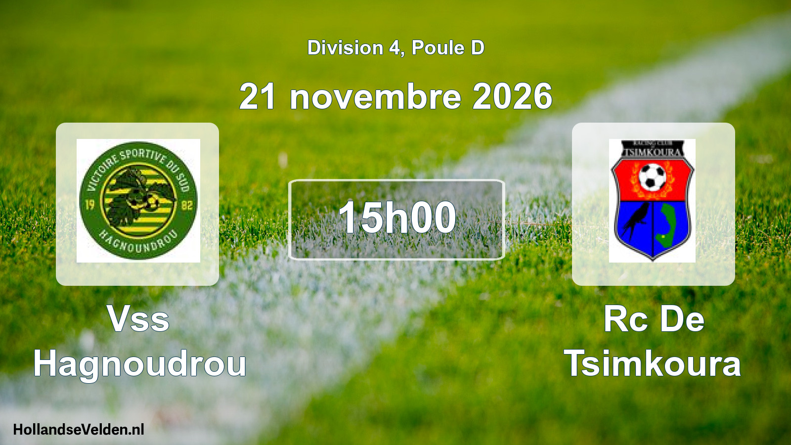 Match programmé: Vss Hagnoudrou - Rc De Tsimkoura (21 novembre 2026)