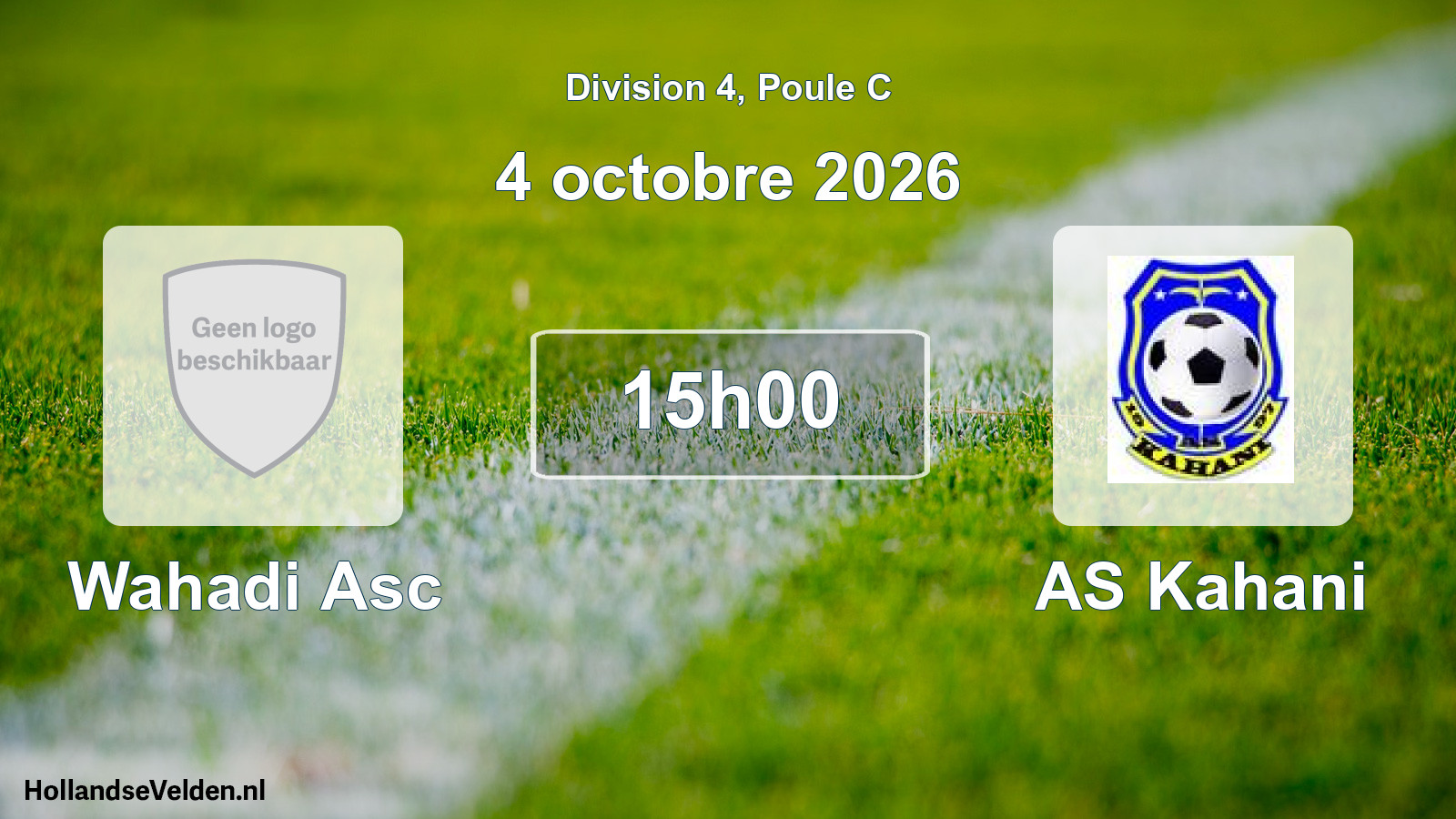 Scheduled Match: Wahadi Asc - AS Kahani (4 October 2026)