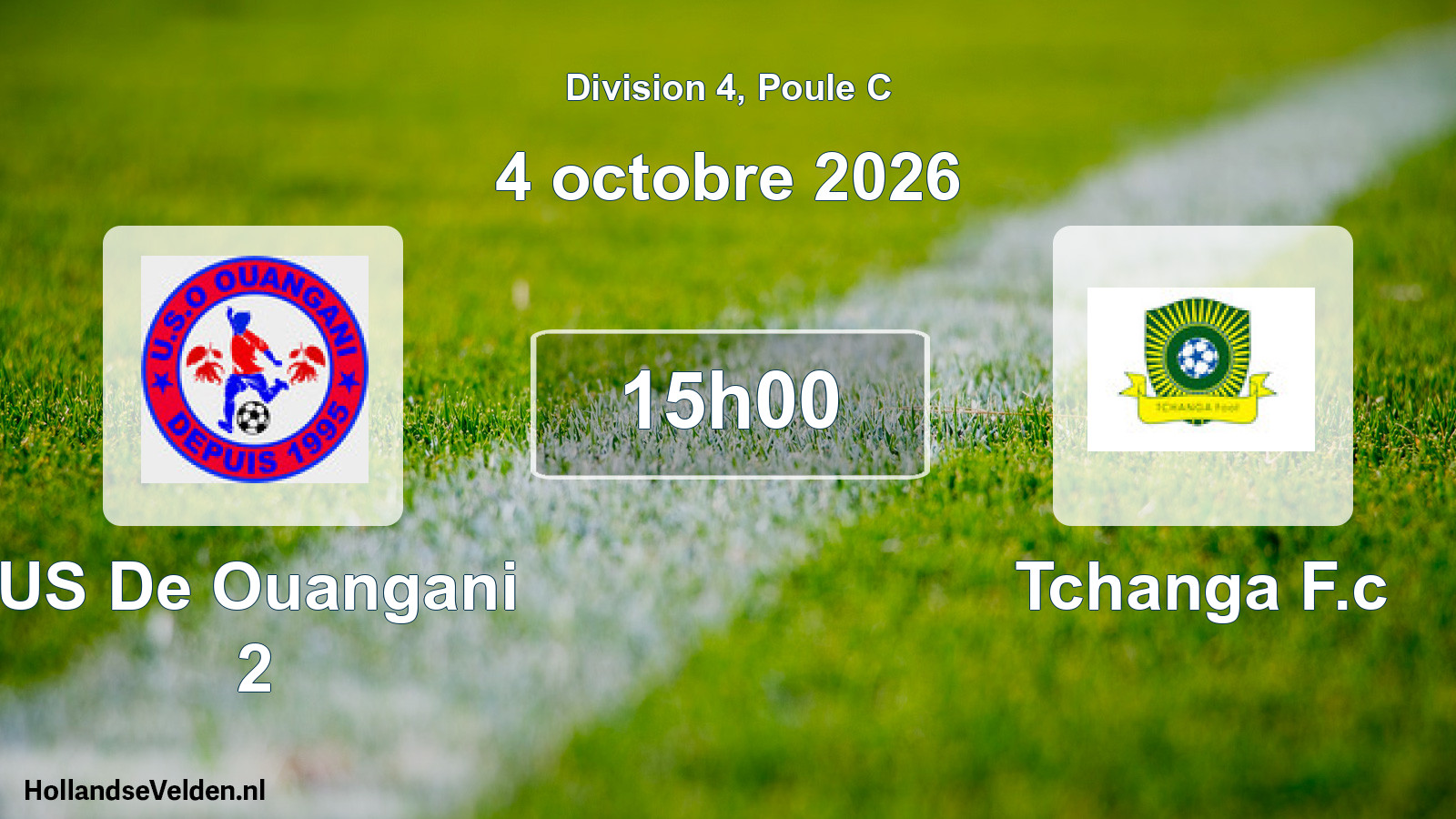 Match programmé: US De Ouangani 2 - Tchanga F.c (4 octobre 2026)