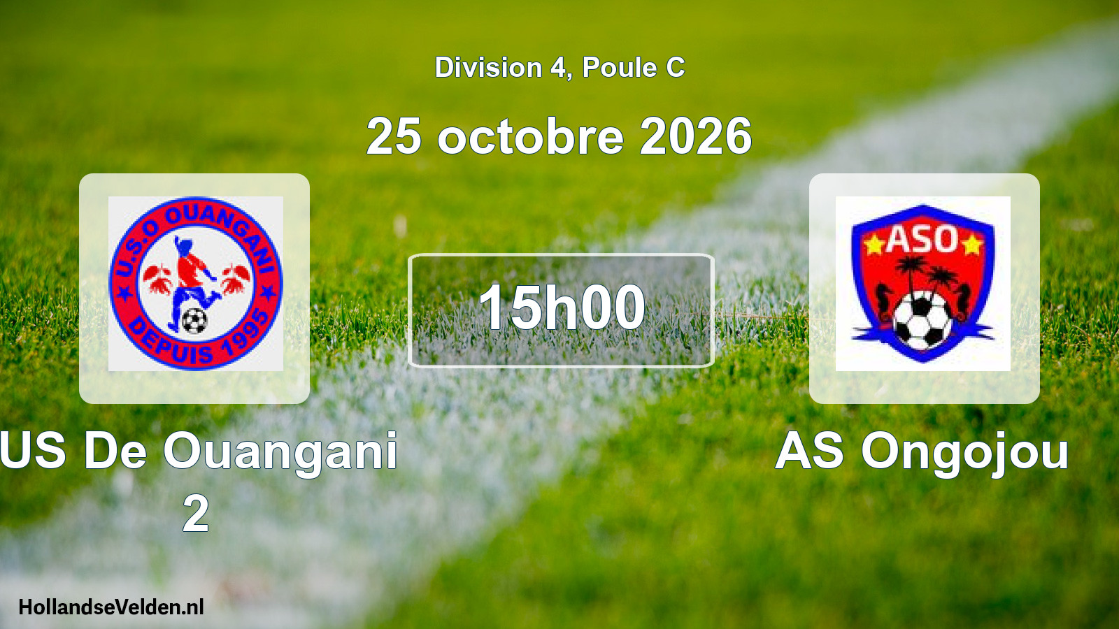 Scheduled Match: US De Ouangani 2 - AS Ongojou (25 October 2026)