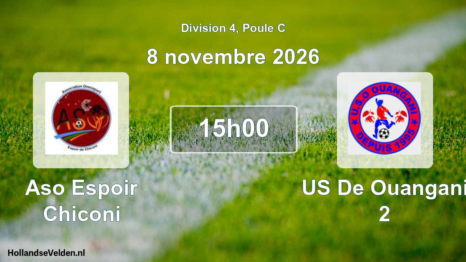 Match programmé: Aso Espoir Chiconi - US De Ouangani 2 (8 novembre 2026)