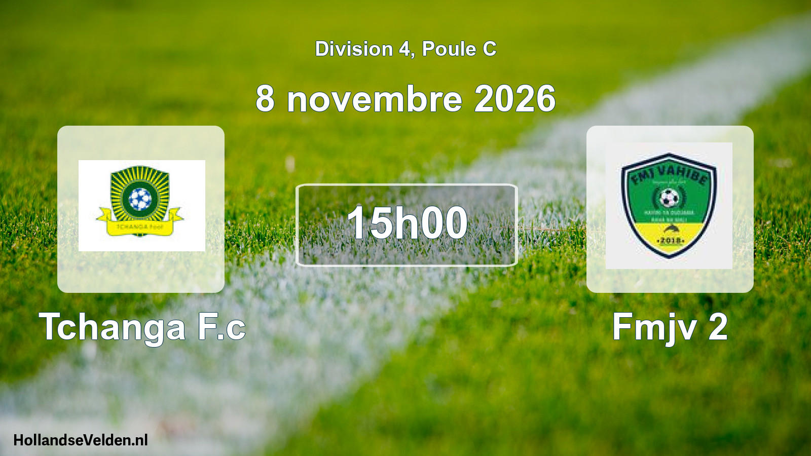 Match programmé: Tchanga F.c - Fmjv 2 (8 novembre 2026)