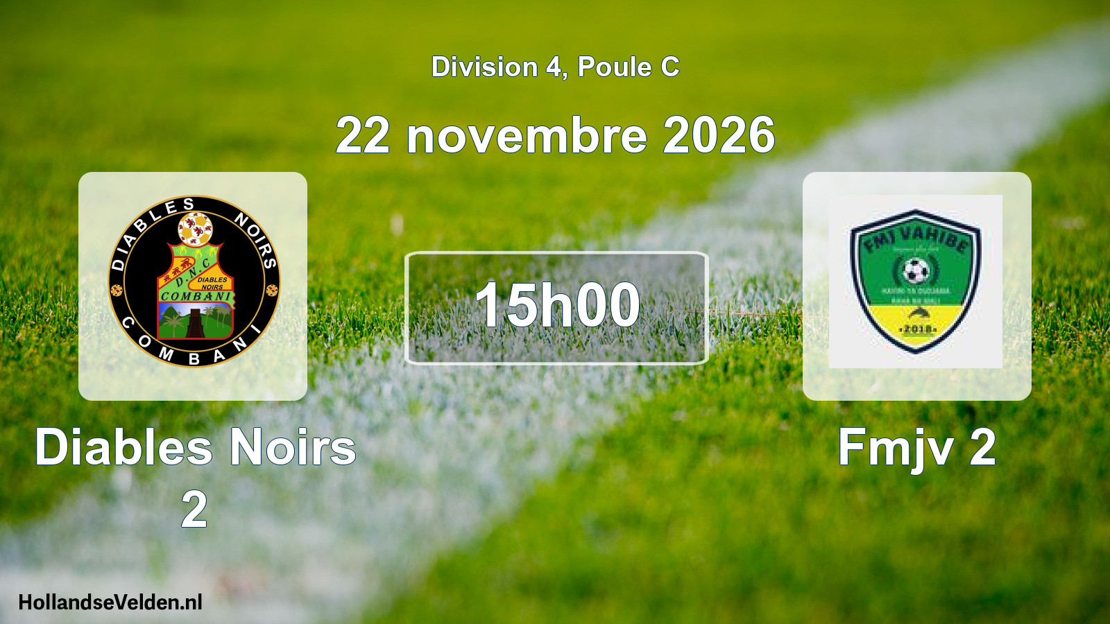 Scheduled Match: Diables Noirs 2 - Fmjv 2 (22 November 2026)