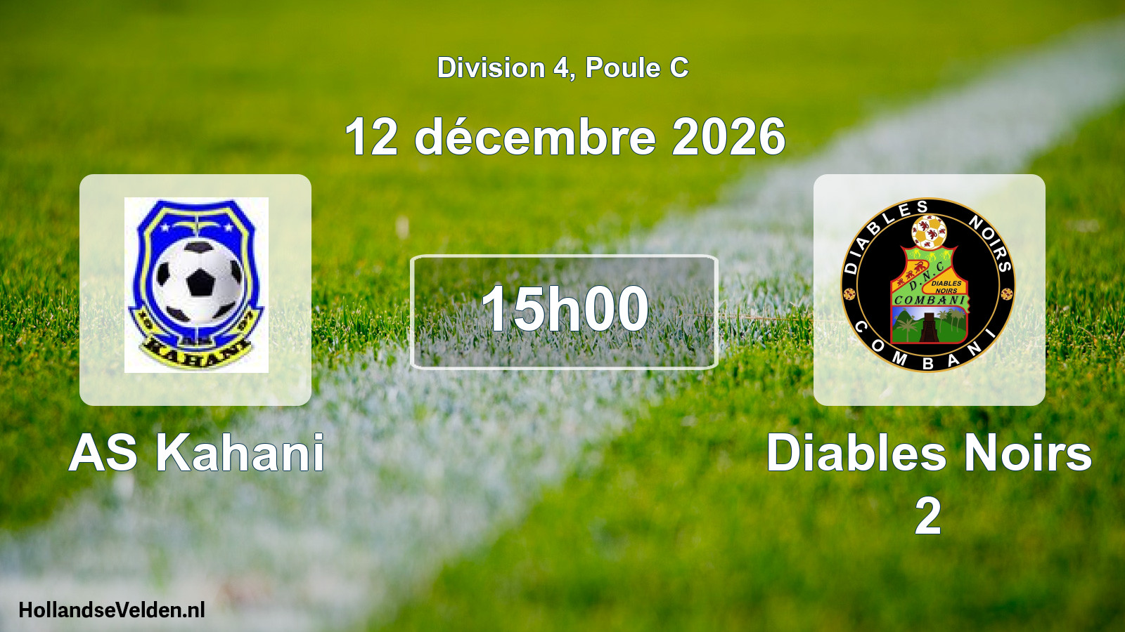 Geplande wedstrijd: AS Kahani - Diables Noirs 2 (12 december 2026)