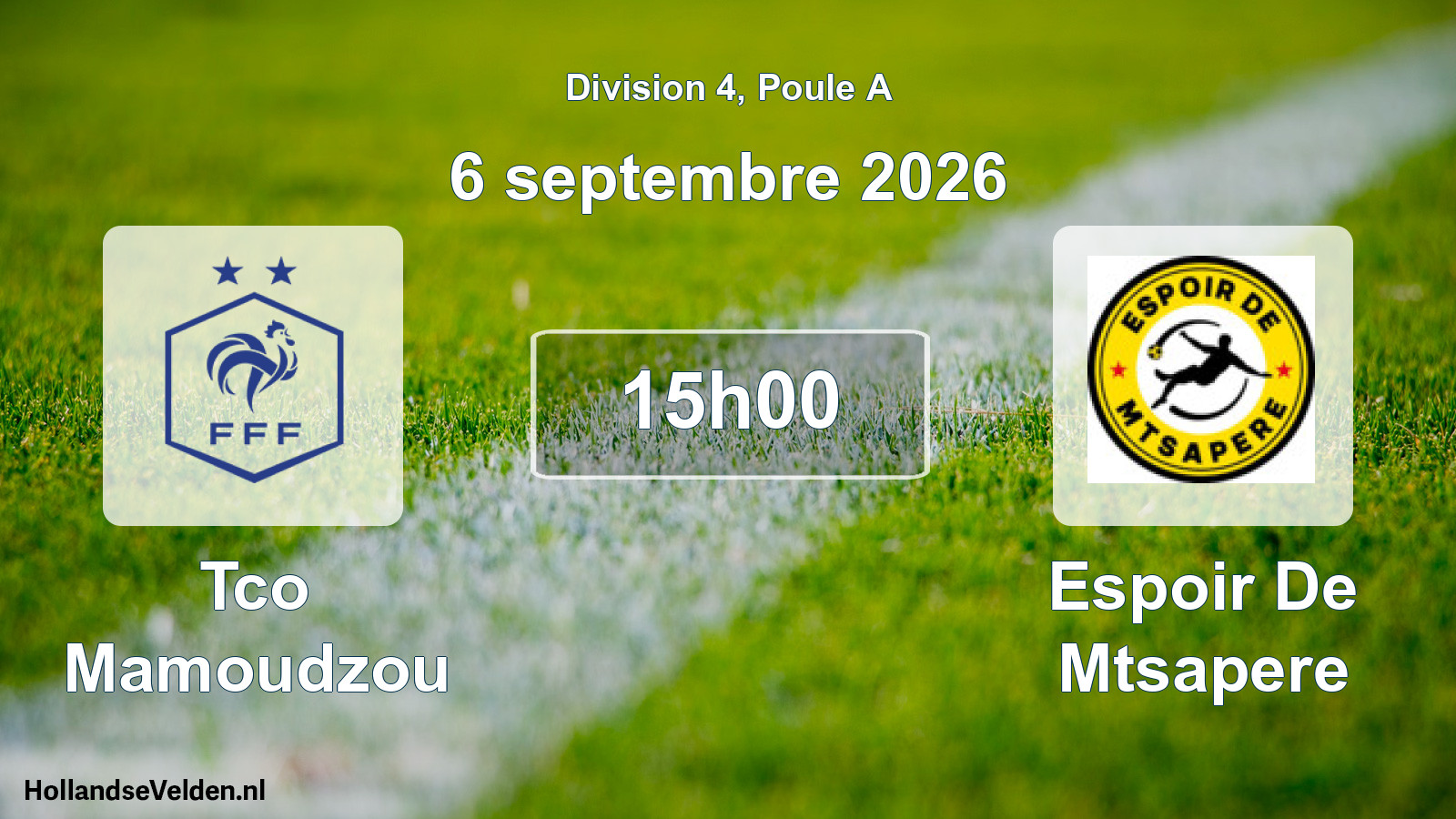 Scheduled Match: Tco Mamoudzou - Espoir De Mtsapere (6 September 2026)