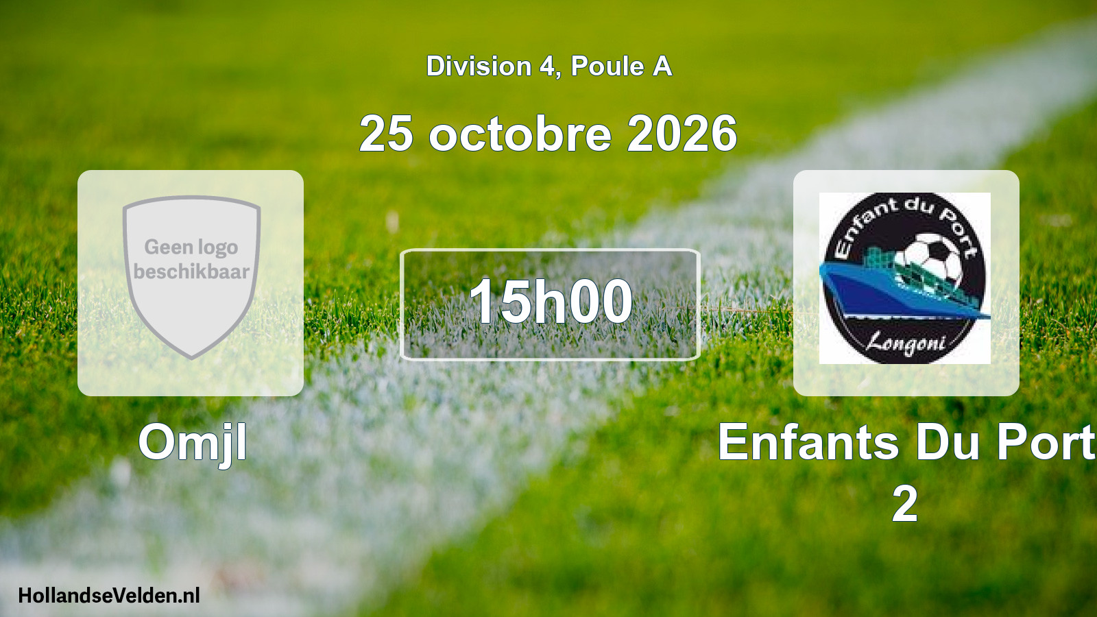 Match programmé: Omjl - Enfants Du Port 2 (25 octobre 2026)