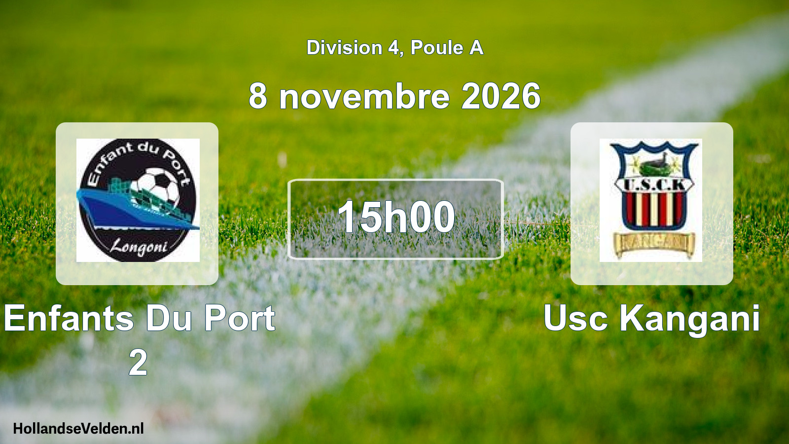 Scheduled Match: Enfants Du Port 2 - Usc Kangani (8 November 2026)