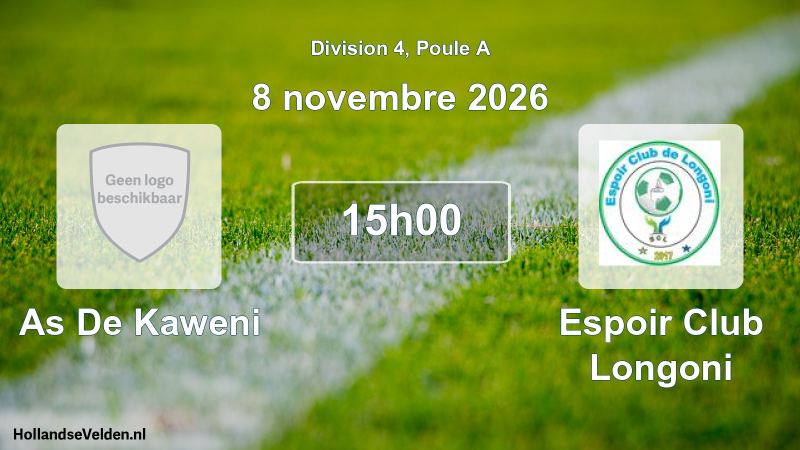 Scheduled Match: As De Kaweni - Espoir Club Longoni (8 November 2026)