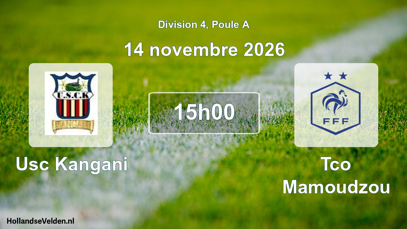 Match programmé: Usc Kangani - Tco Mamoudzou (14 novembre 2026)