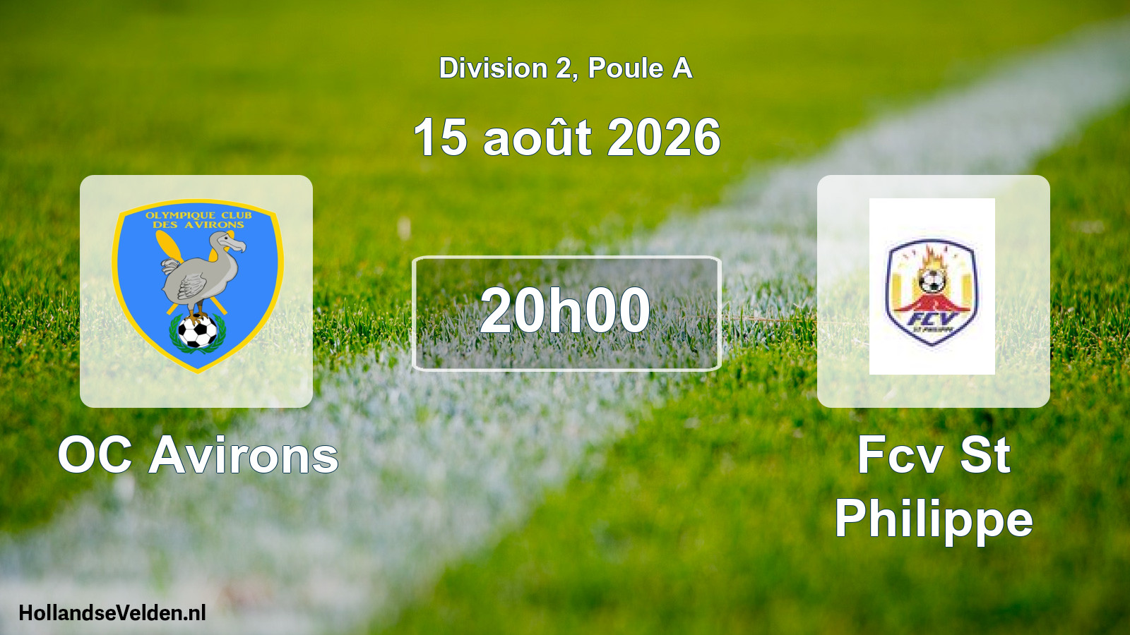 Match programmé: OC Avirons - Fcv St Philippe (15 août 2026)