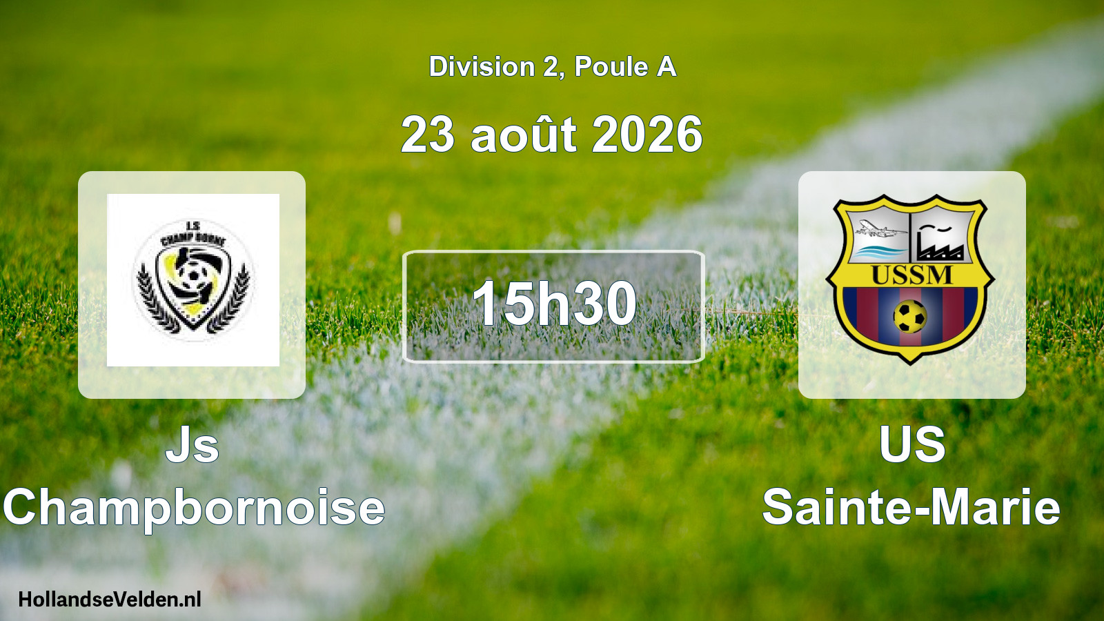 Scheduled Match: Js Champbornoise - US Sainte-Marie (23 August 2026)