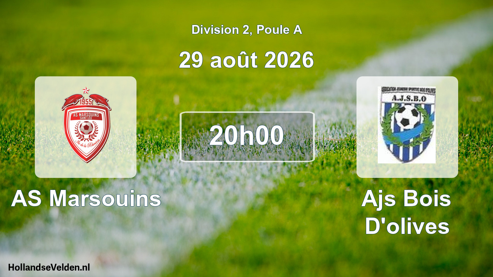 Scheduled Match: AS Marsouins - Ajs Bois D'olives (29 August 2026)
