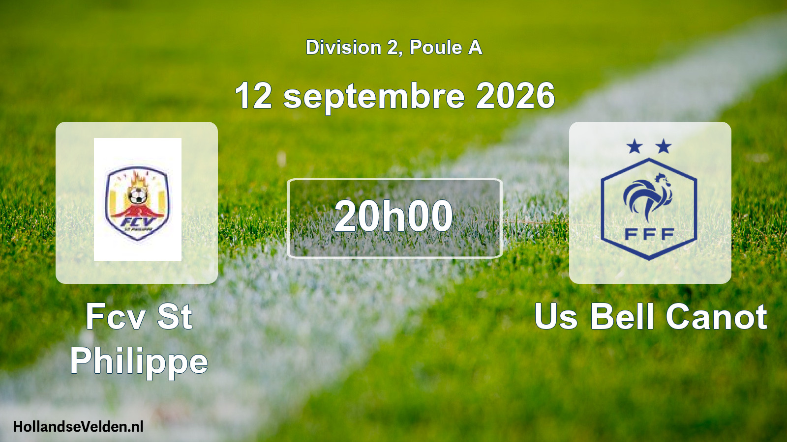 Match programmé: Fcv St Philippe - Us Bell Canot (12 septembre 2026)