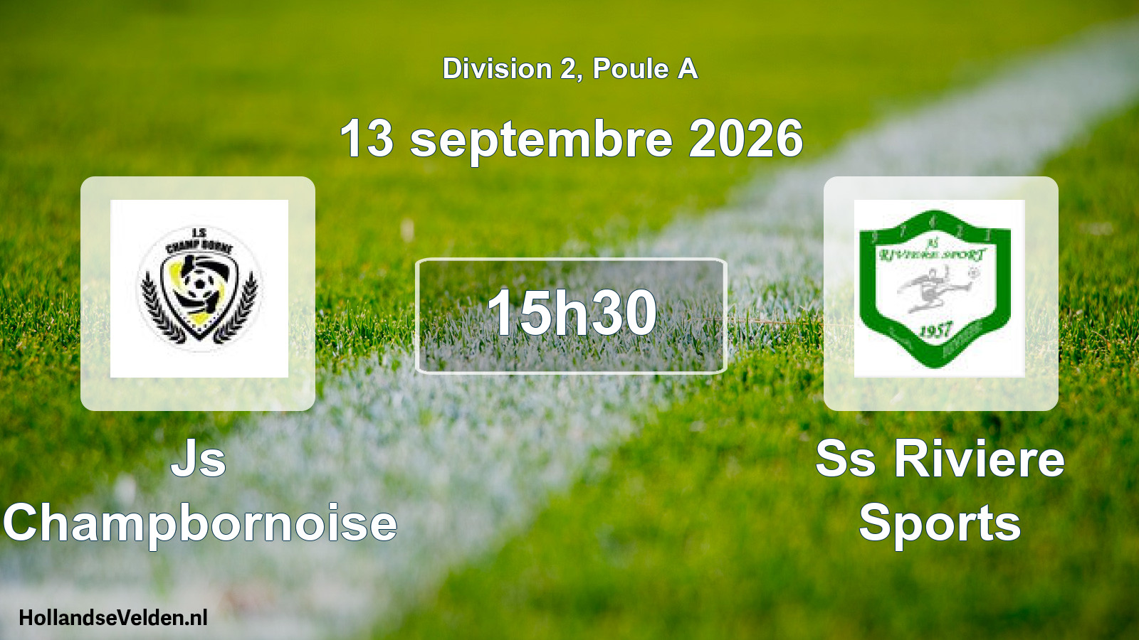 Match programmé: Js Champbornoise - Ss Riviere Sports (13 septembre 2026)