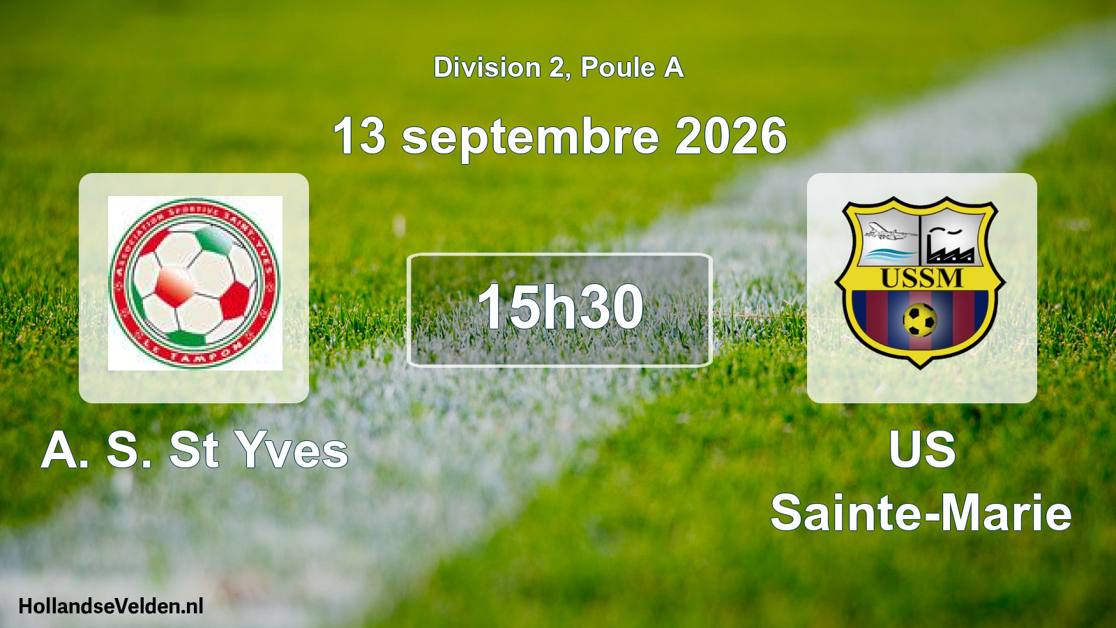 Match programmé: A. S. St Yves - US Sainte-Marie (13 septembre 2026)