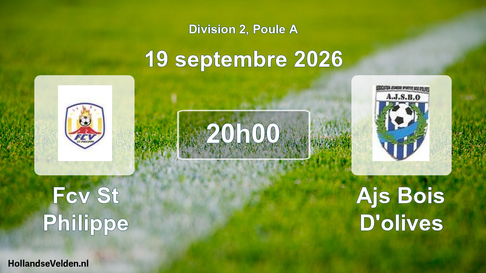 Match programmé: Fcv St Philippe - Ajs Bois D'olives (19 septembre 2026)