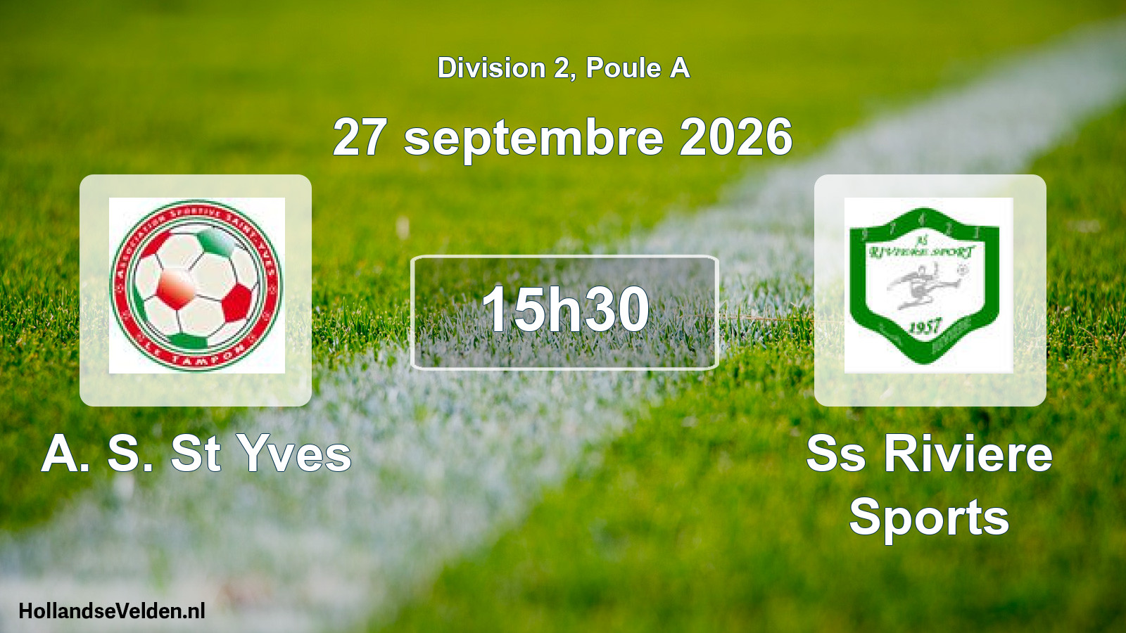 Match programmé: A. S. St Yves - Ss Riviere Sports (27 septembre 2026)