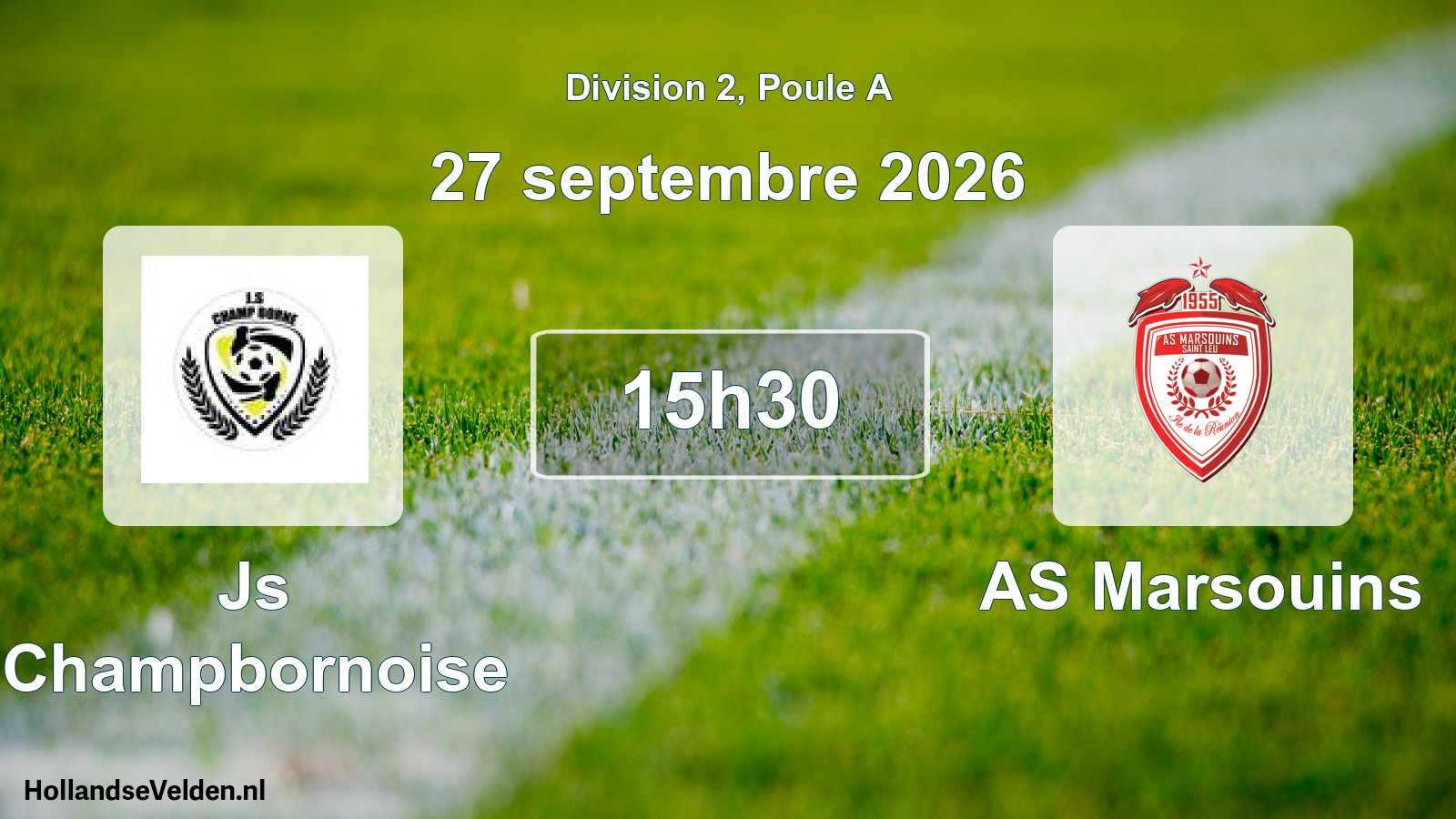 Match programmé: Js Champbornoise - AS Marsouins (27 septembre 2026)