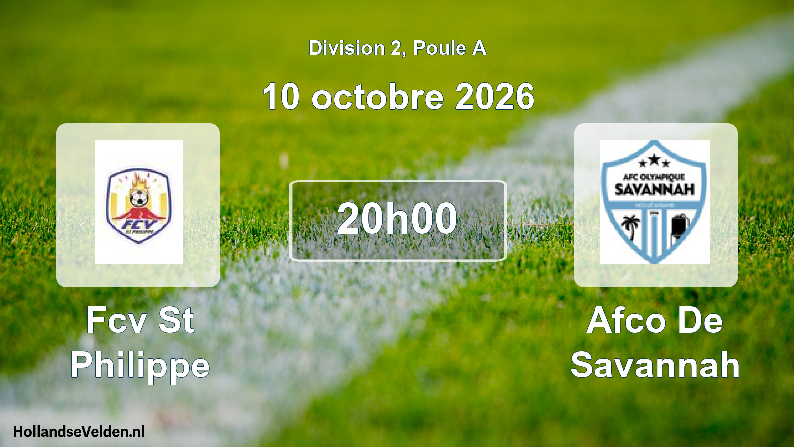 Match programmé: Fcv St Philippe - Afco De Savannah (10 octobre 2026)