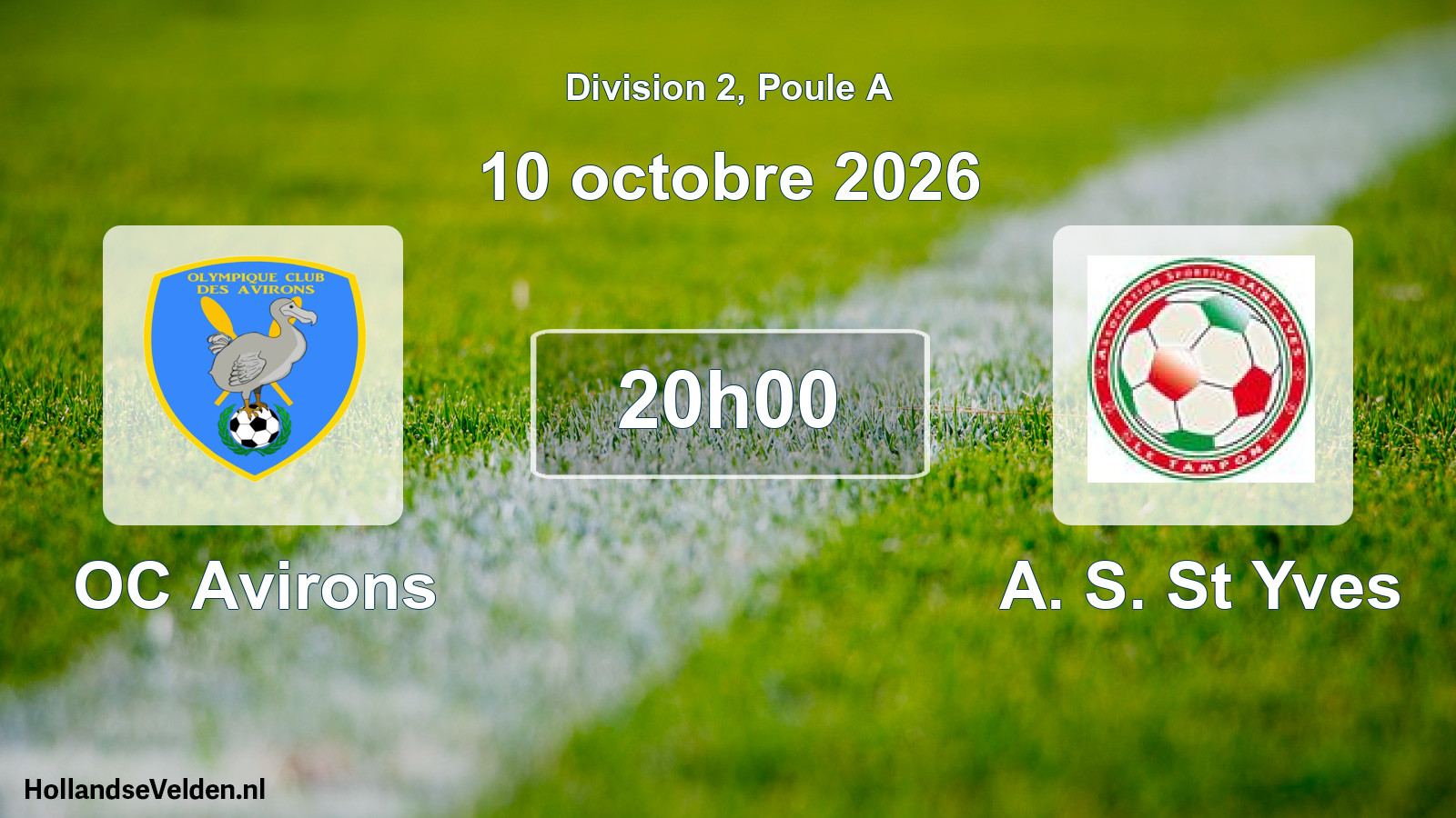 Match programmé: OC Avirons - A. S. St Yves (10 octobre 2026)