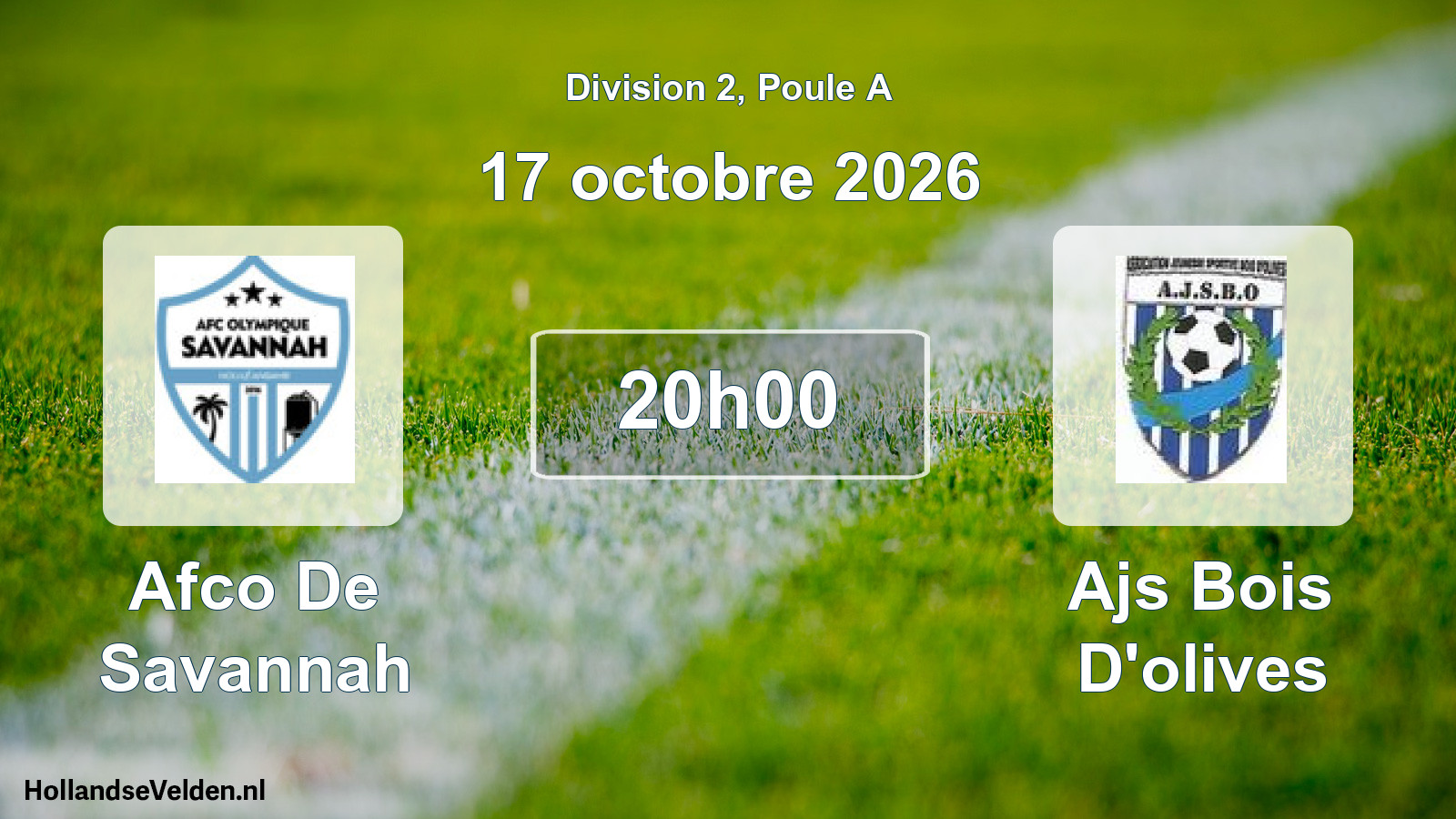 Scheduled Match: Afco De Savannah - Ajs Bois D'olives (17 October 2026)