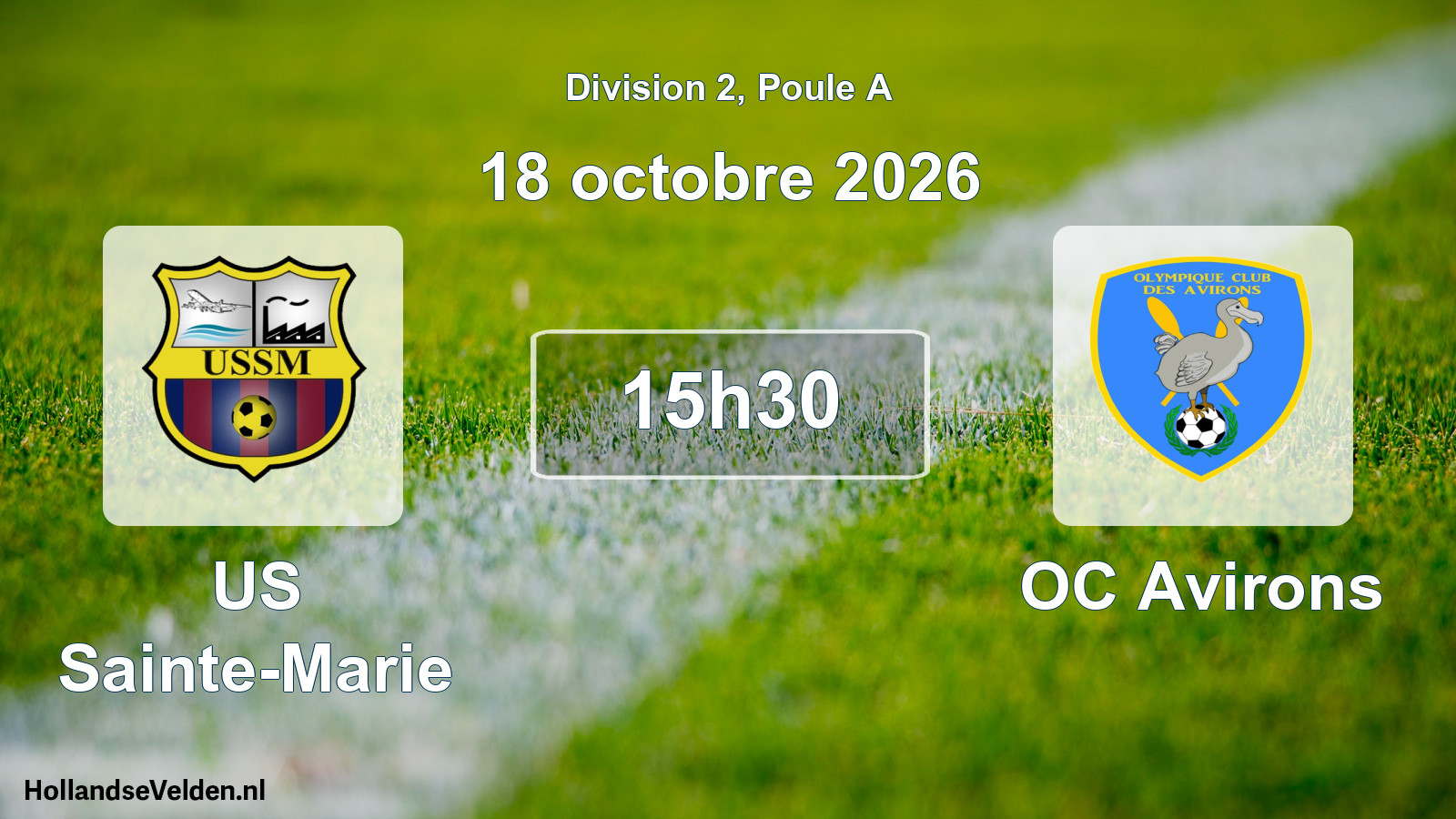 Match programmé: US Sainte-Marie - OC Avirons (18 octobre 2026)