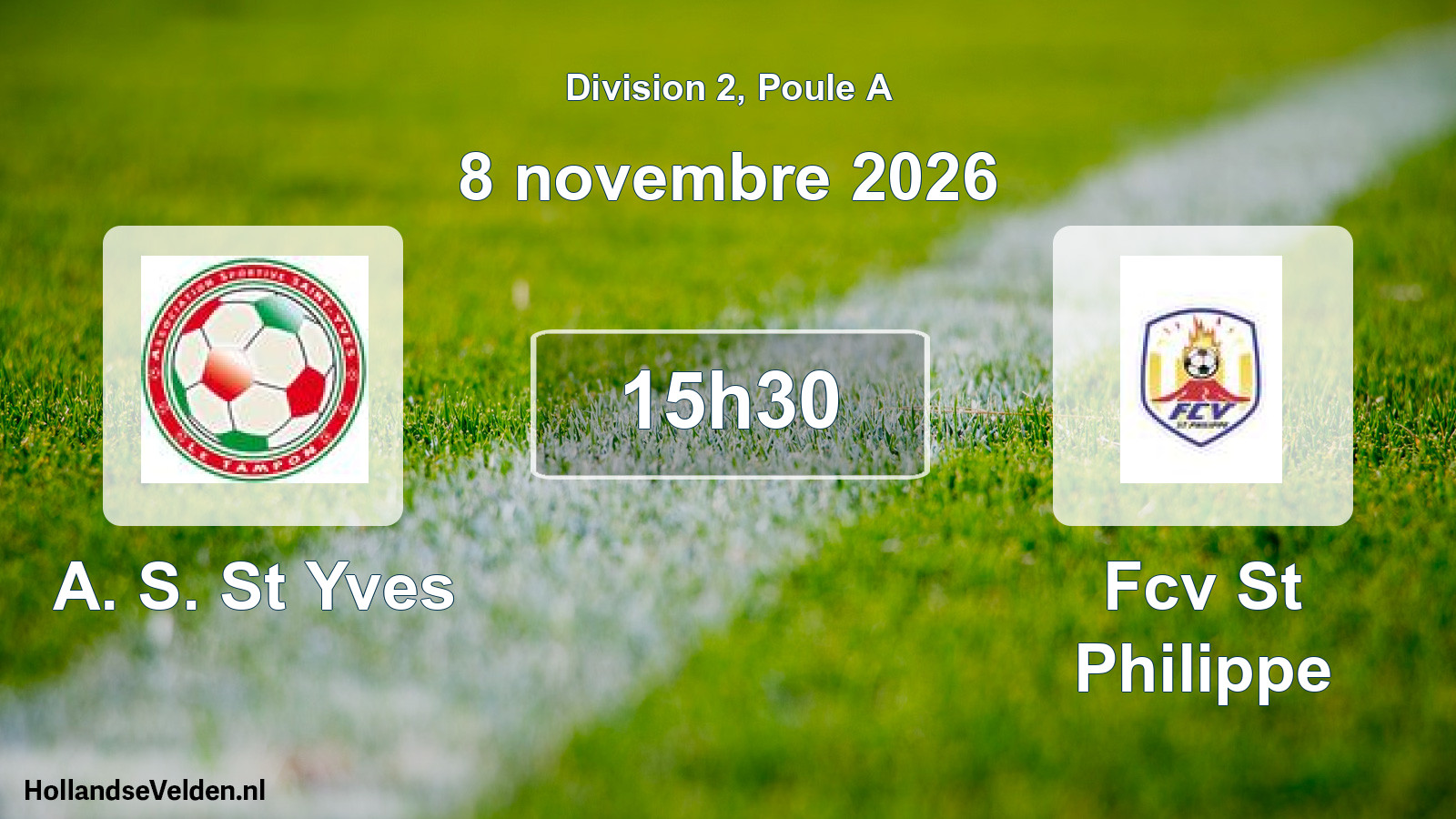 Match programmé: A. S. St Yves - Fcv St Philippe (8 novembre 2026)