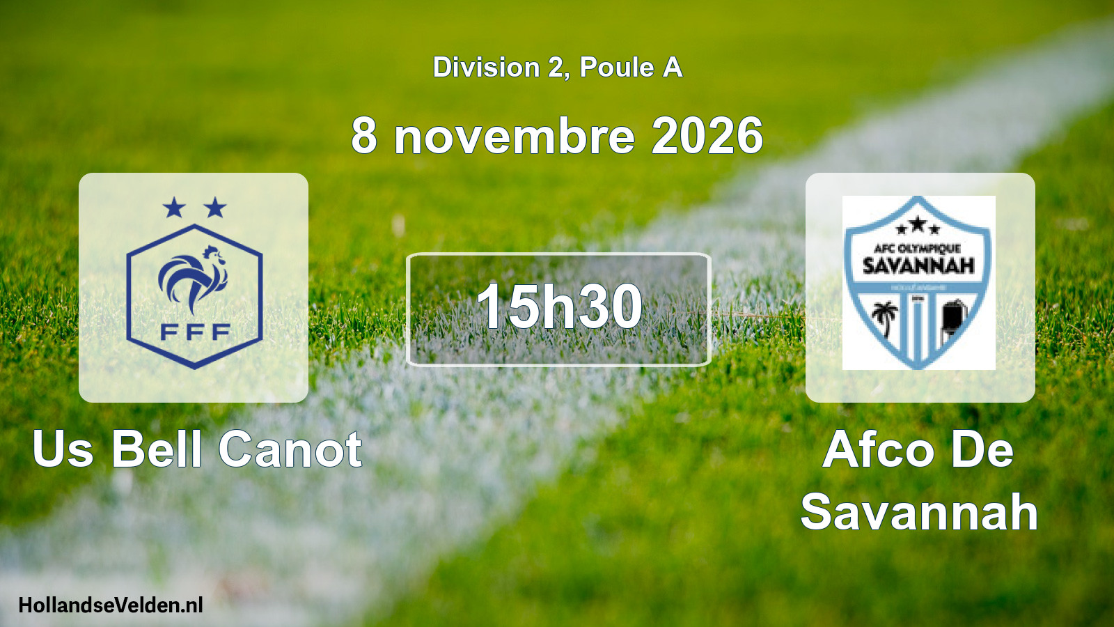 Match programmé: Us Bell Canot - Afco De Savannah (8 novembre 2026)
