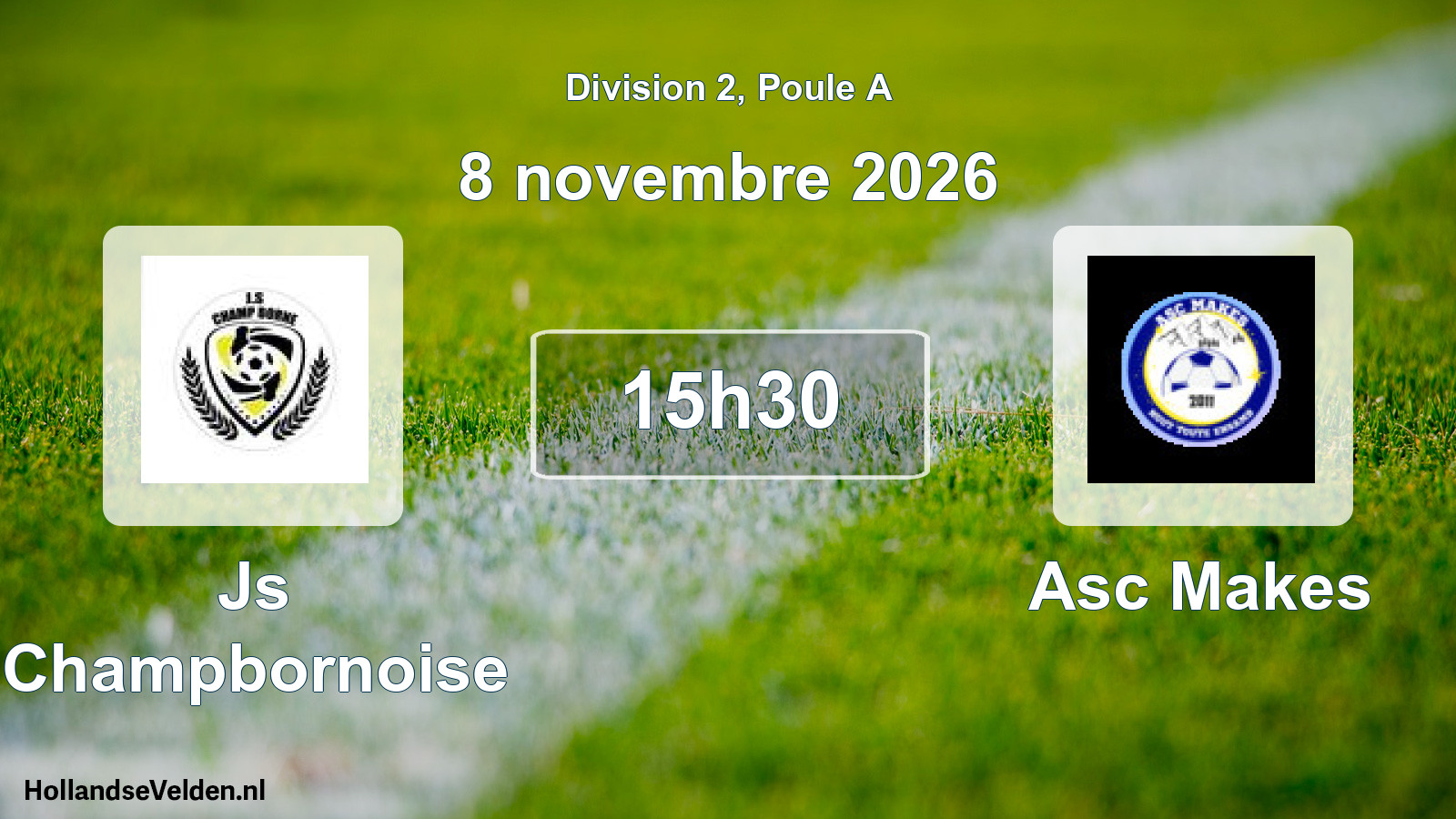 Match programmé: Js Champbornoise - Asc Makes (8 novembre 2026)