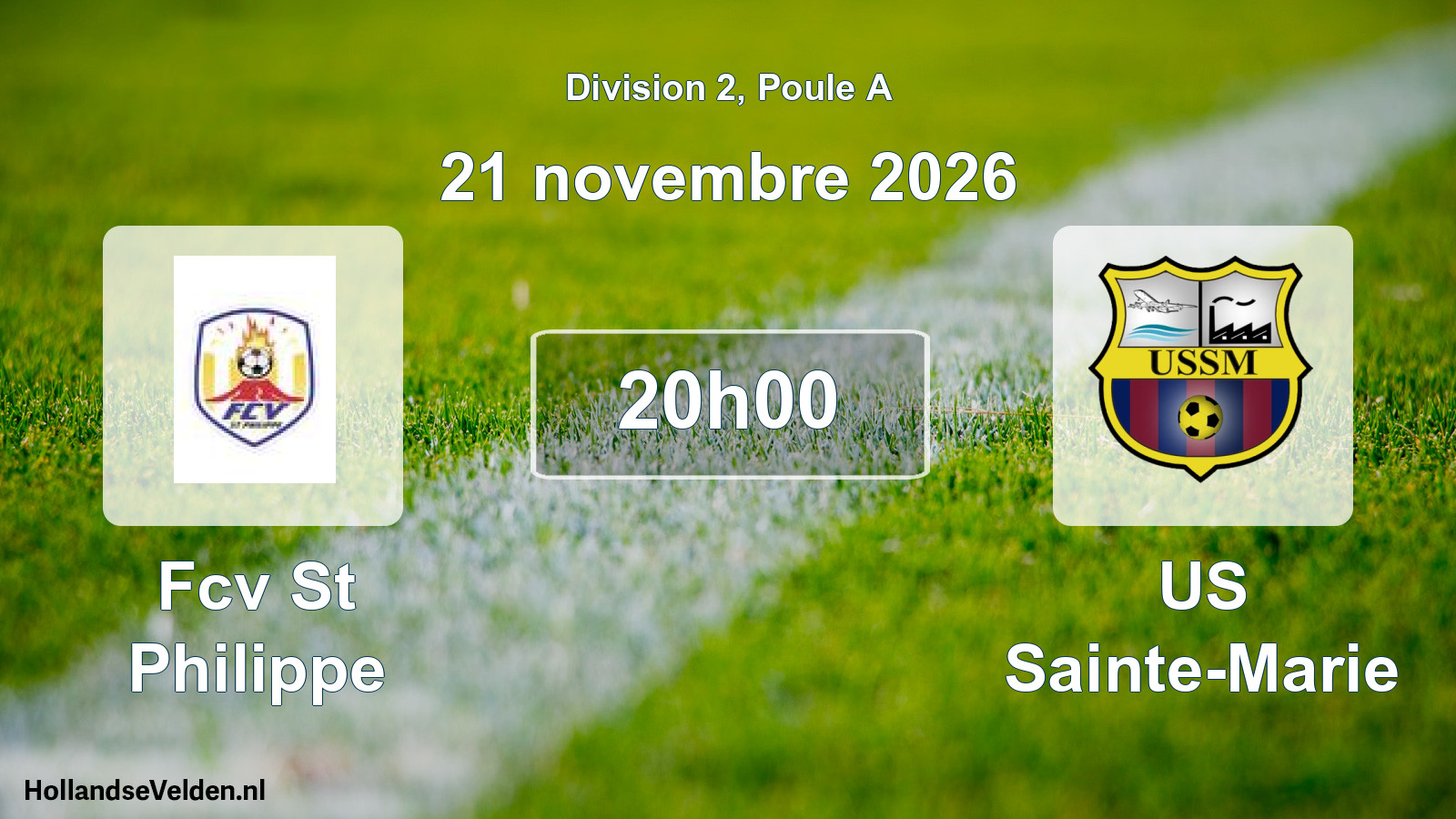 Match programmé: Fcv St Philippe - US Sainte-Marie (21 novembre 2026)