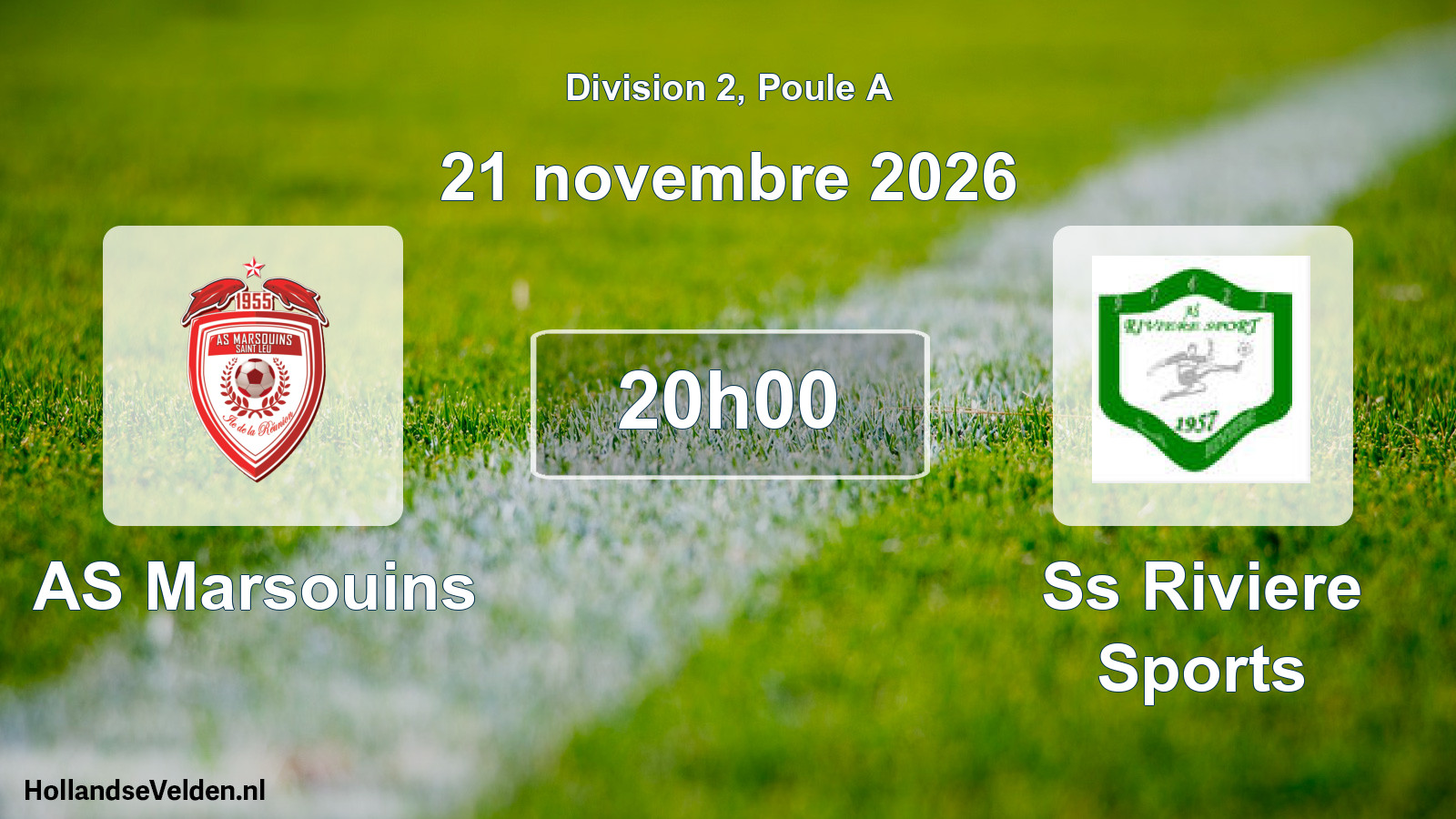 Match programmé: AS Marsouins - Ss Riviere Sports (21 novembre 2026)